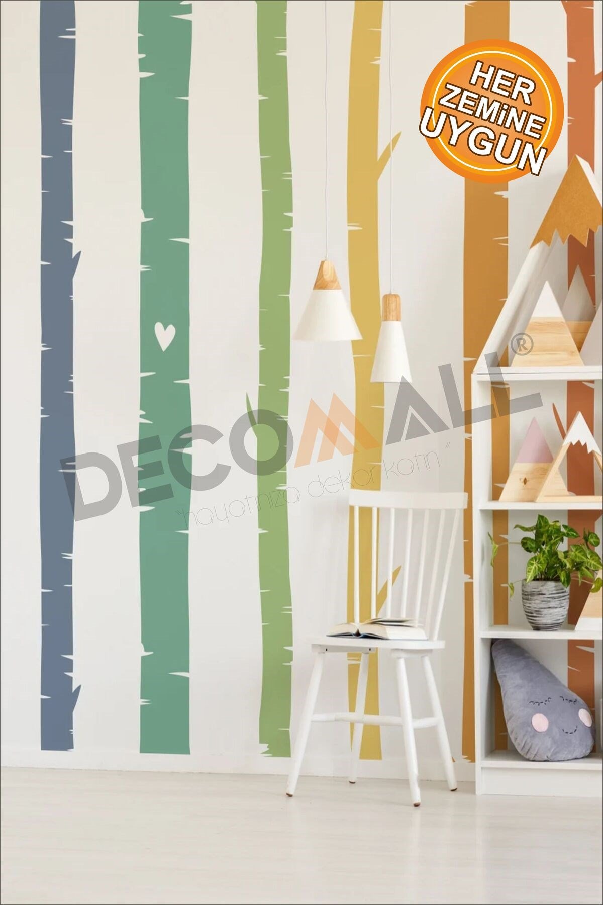 DS-25 BOHEM KEMER MİNİMALİST PİNTEREST GÖKKUŞAĞI ÇOCUK ODASI DUVAR STİCKERİ KENDİNDEN YAPIŞKANLI