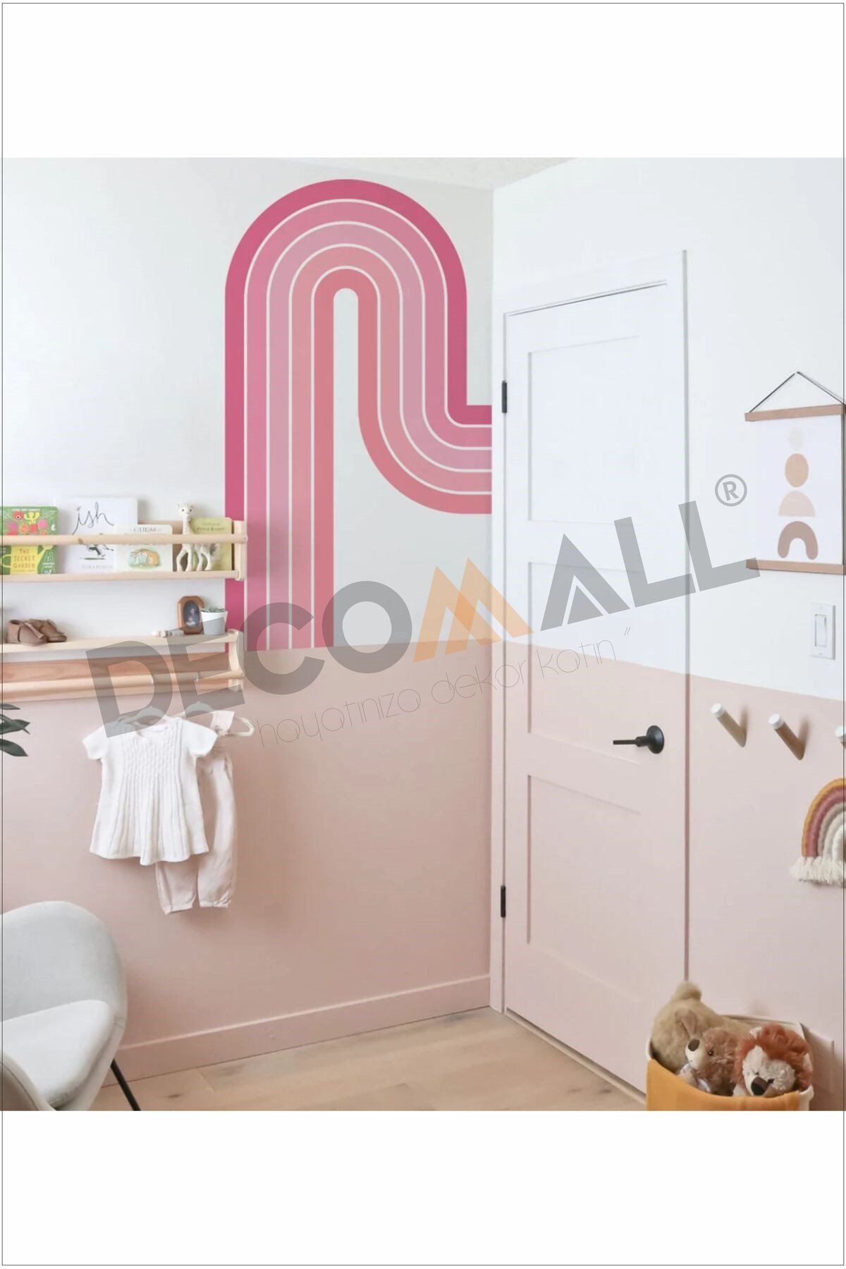 DS-26 BOHEM KEMER MİNİMALİST PİNTEREST GÖKKUŞAĞI ÇOCUK ODASI DUVAR STİCKERİ KENDİNDEN YAPIŞKANLI