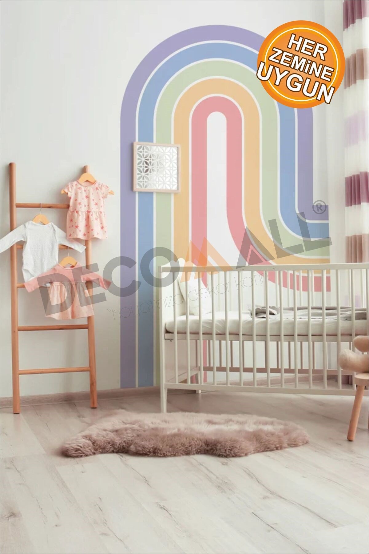 DS-29 BOHEM KEMER MİNİMALİST PİNTEREST GÖKKUŞAĞI ÇOCUK ODASI DUVAR STİCKERİ KENDİNDEN YAPIŞKANLI