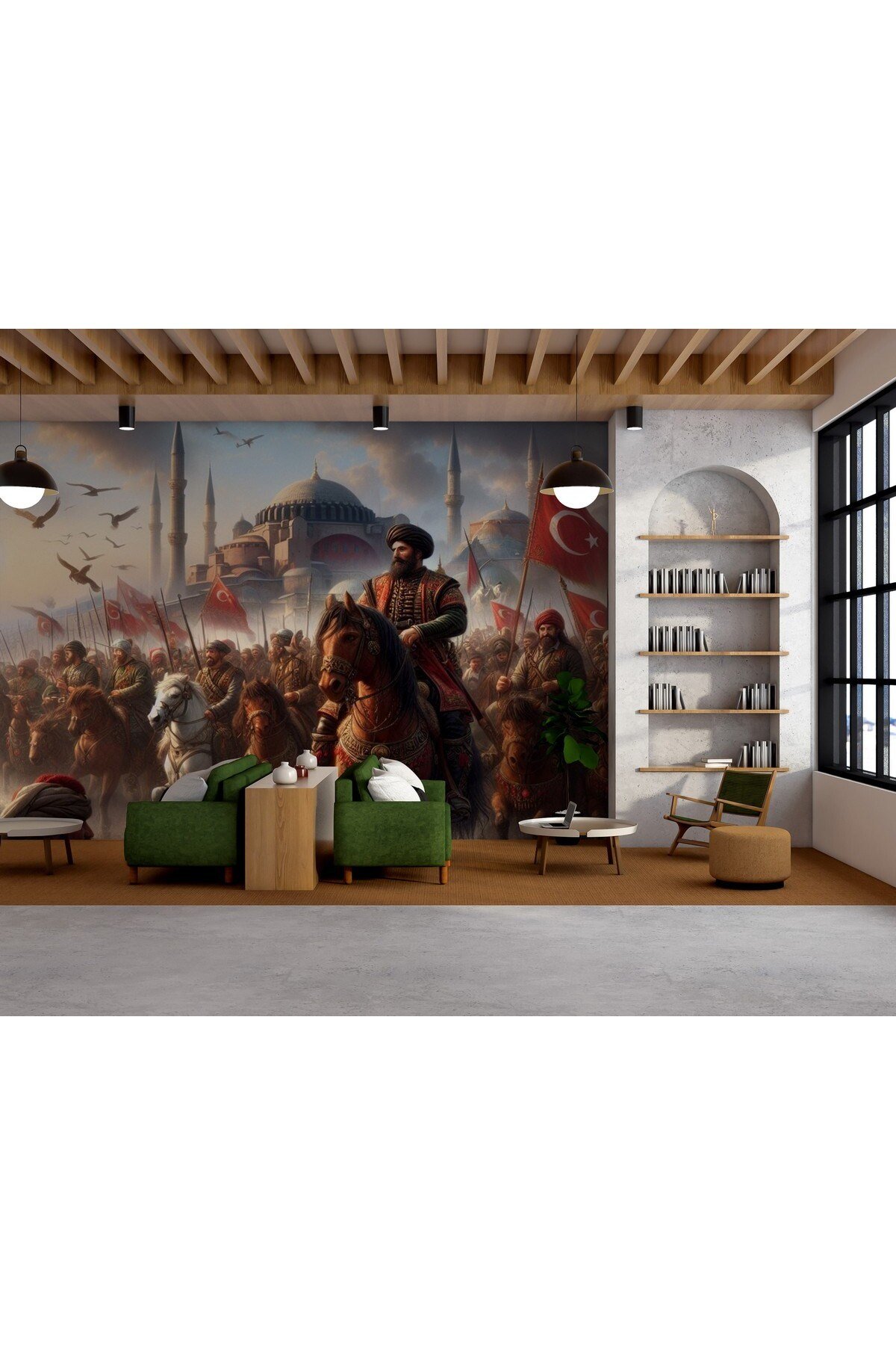 (H-7) Fatih Sultan Mehmet – İstanbul’un Fethi Temalı Kendinden Yapışkanlı Duvar Kağıdı Poster