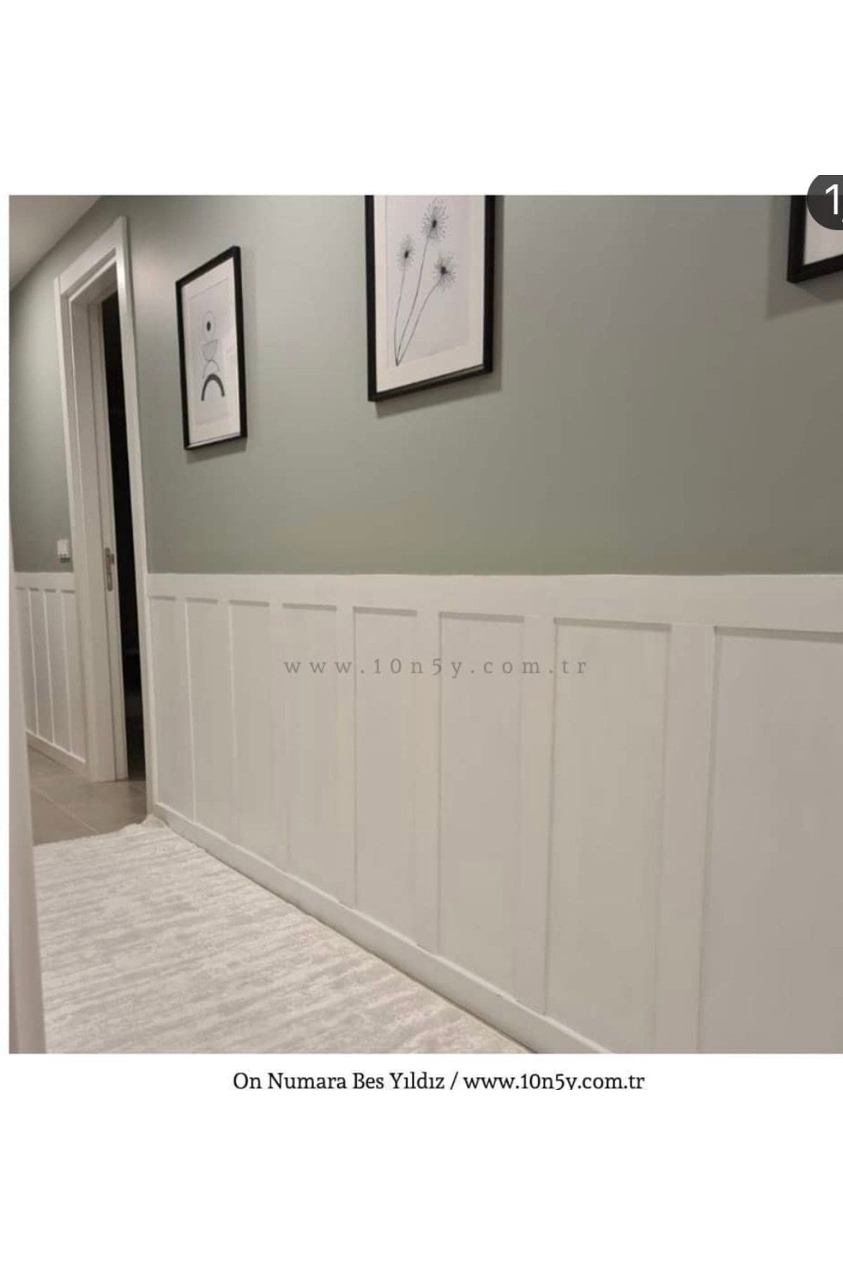 Iskandinav Duvar Çıtası 1 Paket ( 4 Adet )100x8. Dekoratif, Mdf Duvar Çıtası
