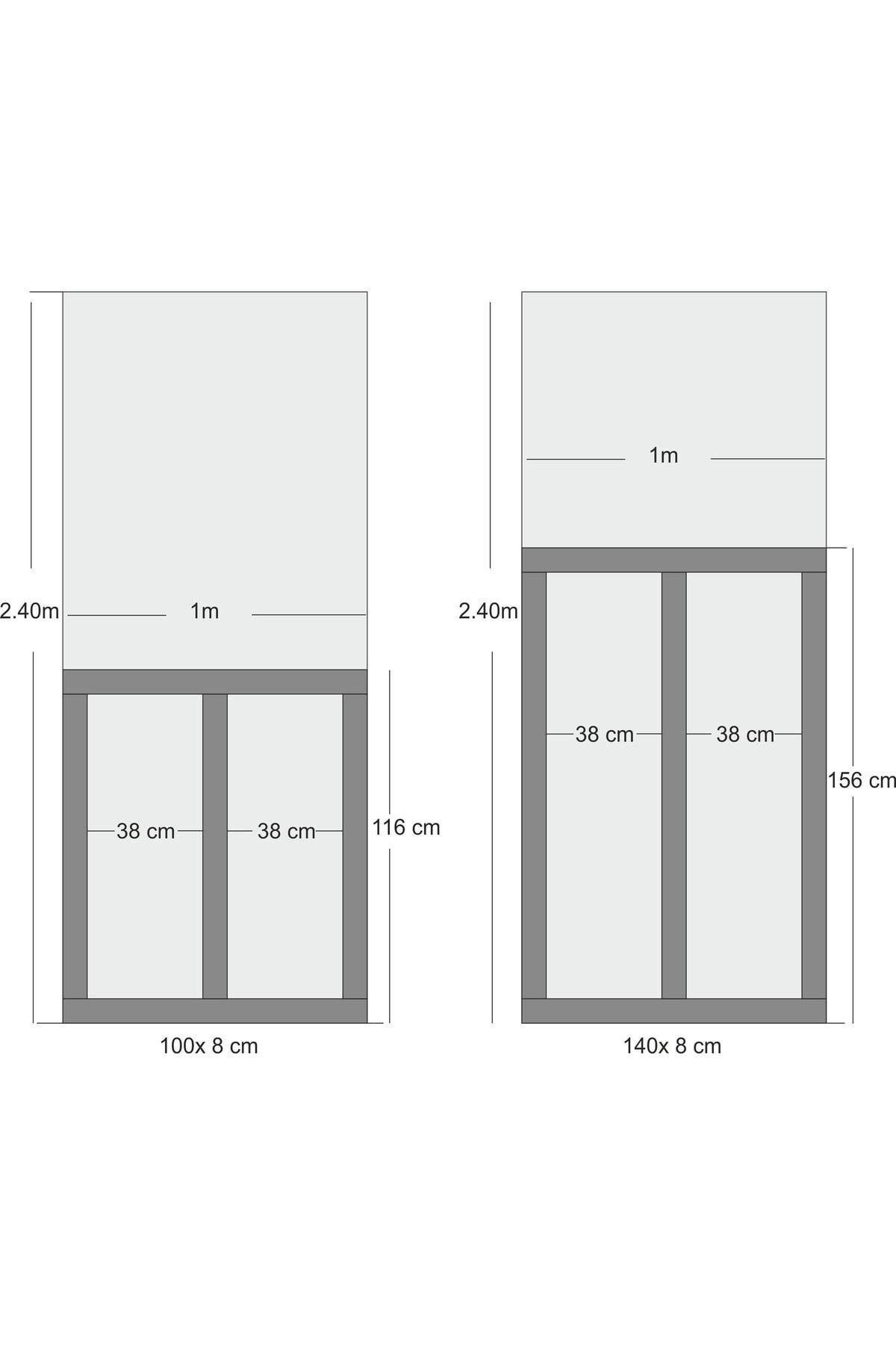 Iskandinav Duvar Çıtası 1 Paket ( 4 Adet )100x8. Dekoratif, Mdf Duvar Çıtası