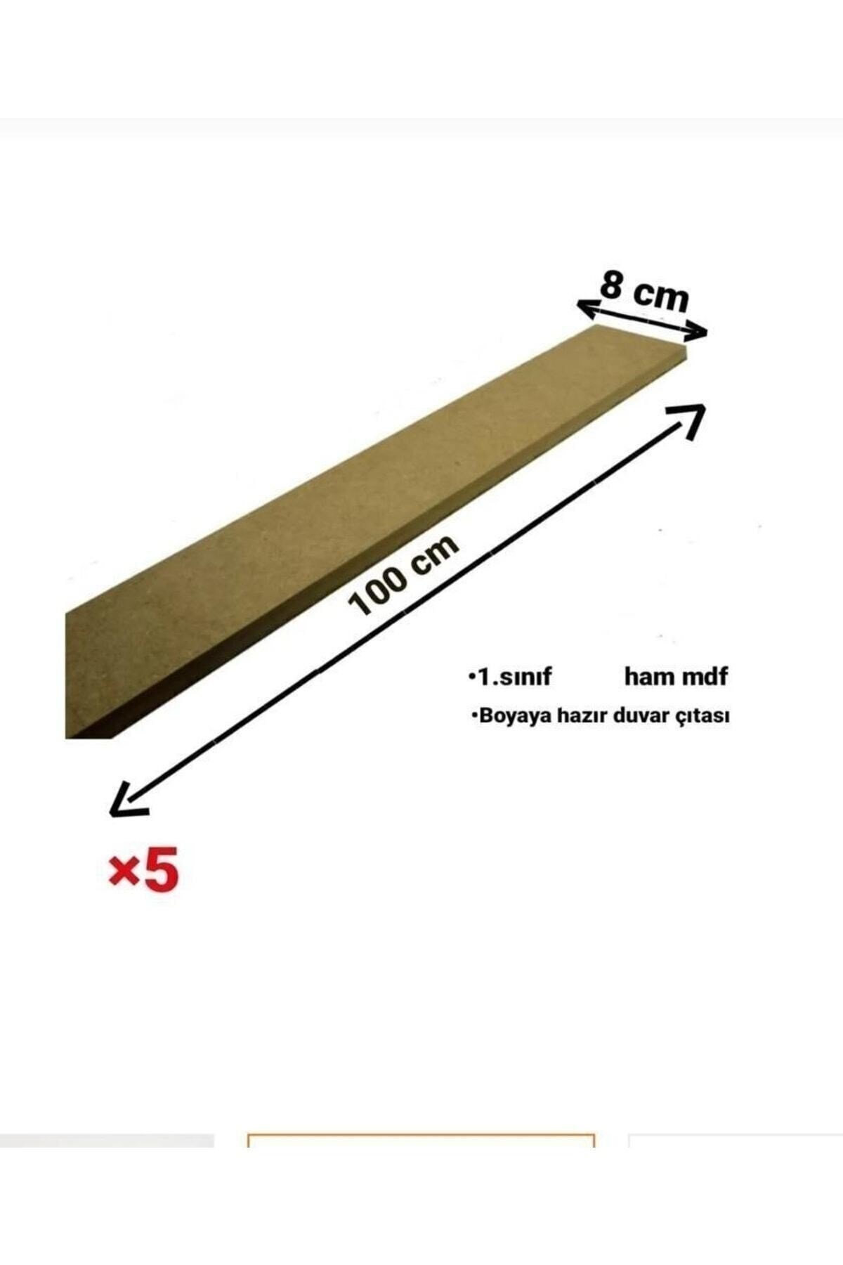 Iskandinav Duvar Çıtası 1 Paket(10 ADET) 100×8 Cm Dekoratif Mdf Duvar Çıtası Duvarçıta