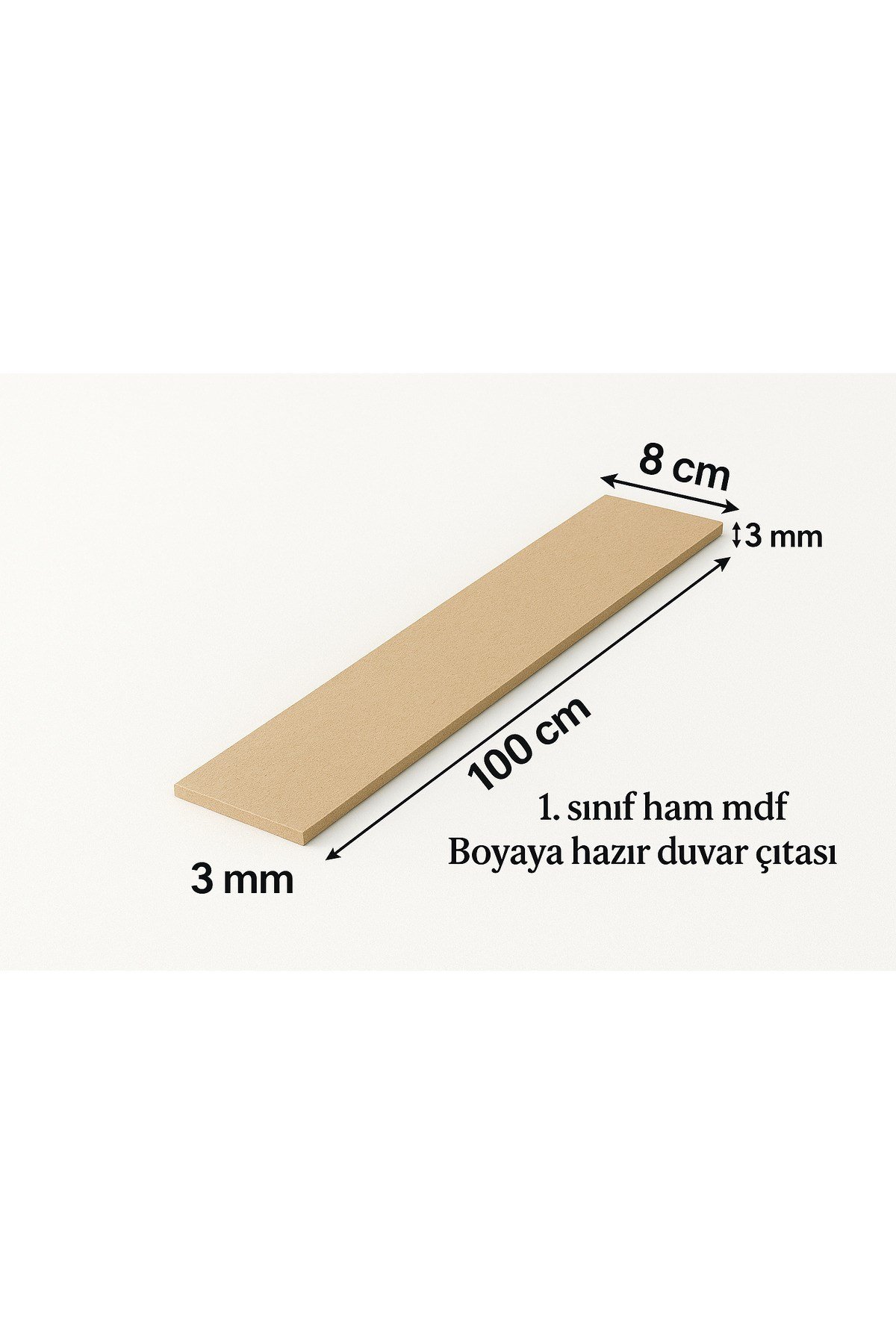İskandinav Duvar Çıtası 100cm x 8 cm (5 ADET) Çocuk Odası Duvar Dekorasyonu , Duvar Çıtası