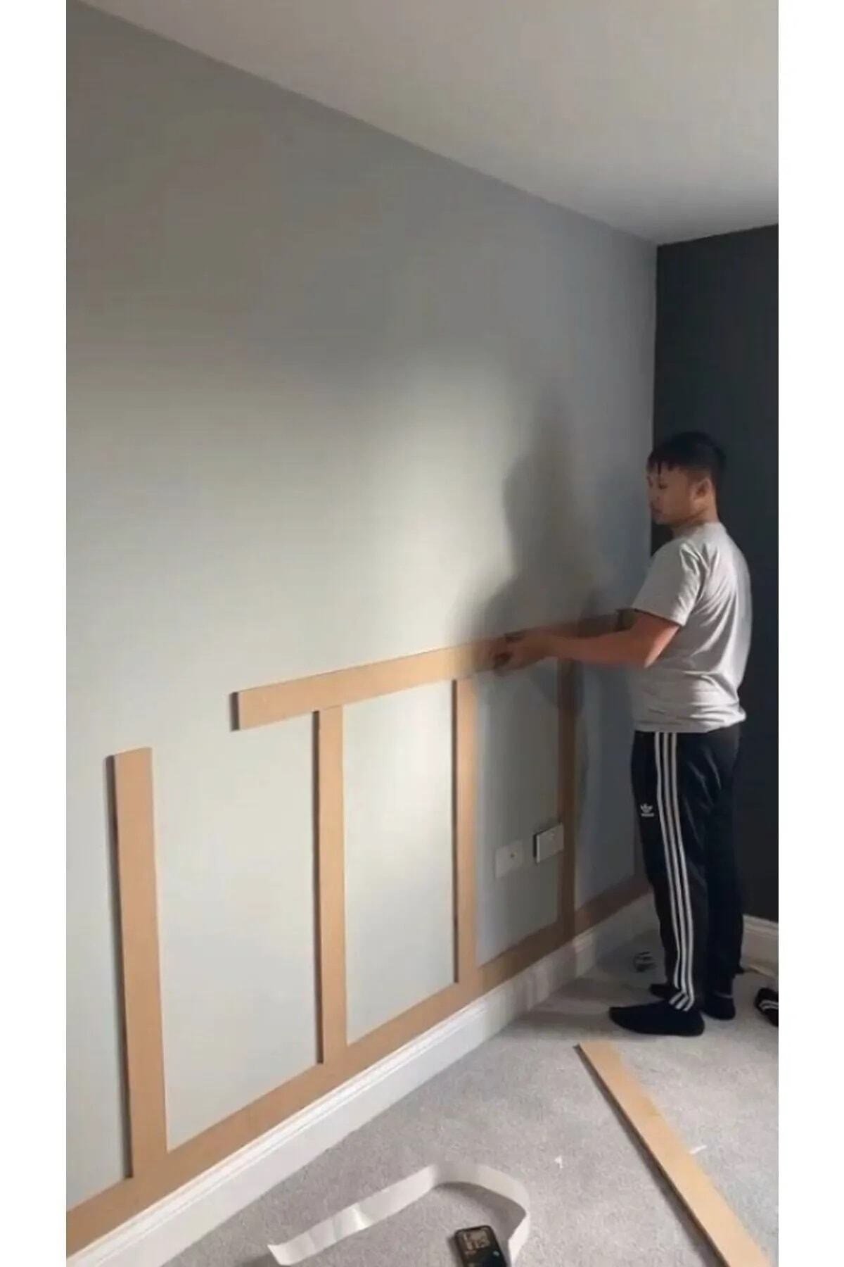 Iskandinav Ev, Oturma Odası, Salon, Ofis, Yatak Odası Duvar Çıtası 1 Paket (5 ADET) 8x100 Cm