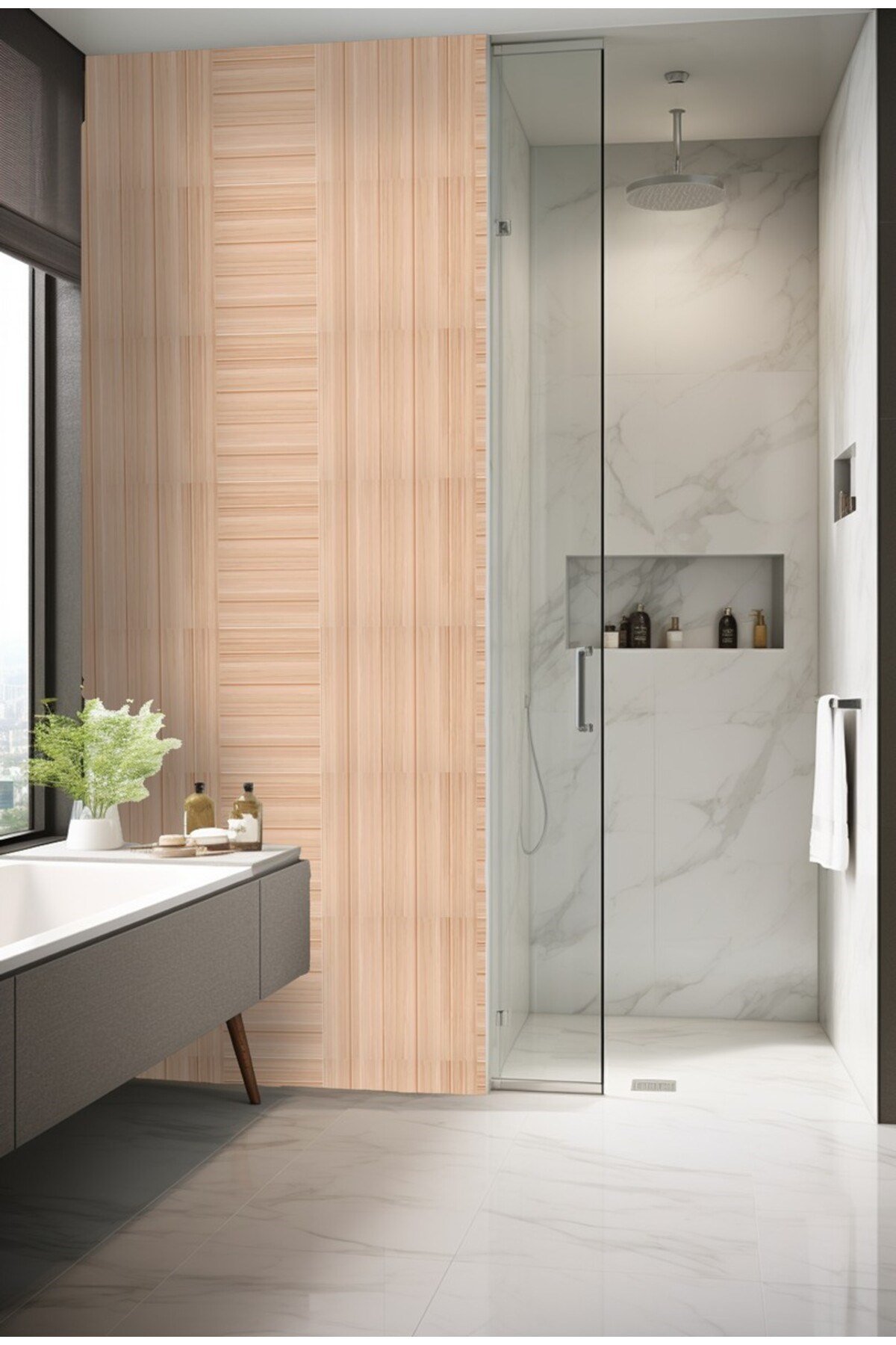 K-24 Kendinden Yapışkanlı FOLYO Suya Dayanıklı Mutfak Banyo Zemin Kaplama 30x30cm (Laminasyonlu)