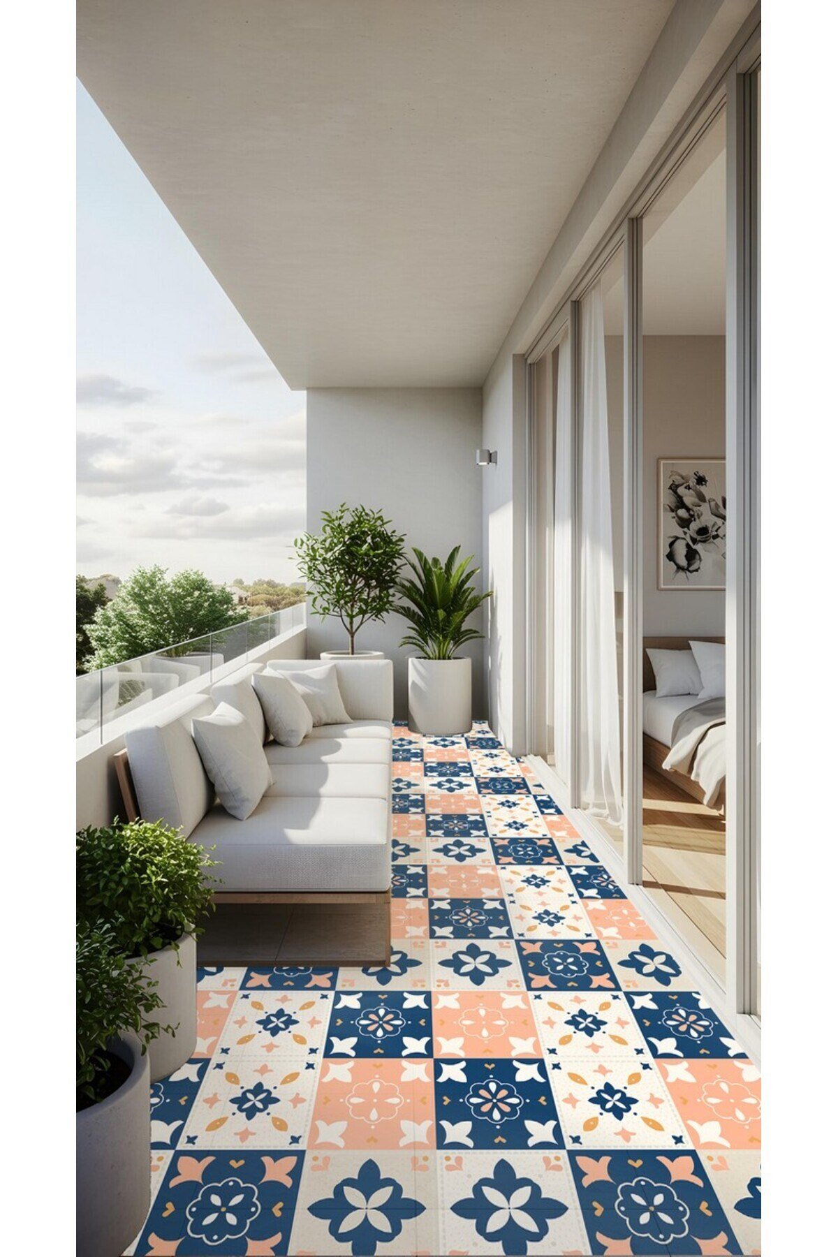 K-29 Kendinden Yapışkanlı FOLYO KARO Suya Dayanıklı Mutfak Banyo Zemin Kaplama 30x30 Cm(4 ADET)