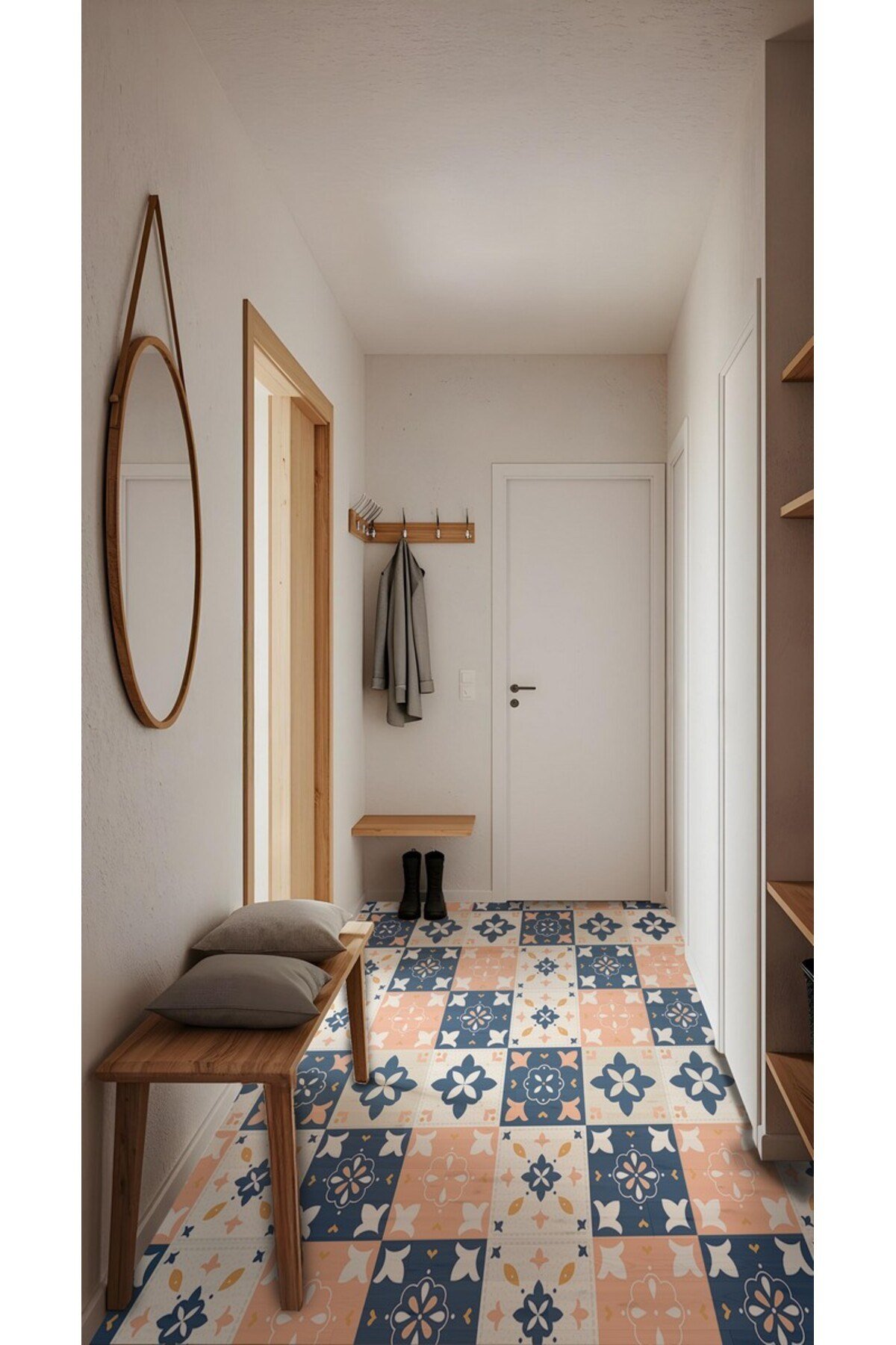 K-29 Kendinden Yapışkanlı FOLYO Suya Dayanıklı Mutfak Banyo Zemin Kaplama 30x30cm (Laminasyonlu)