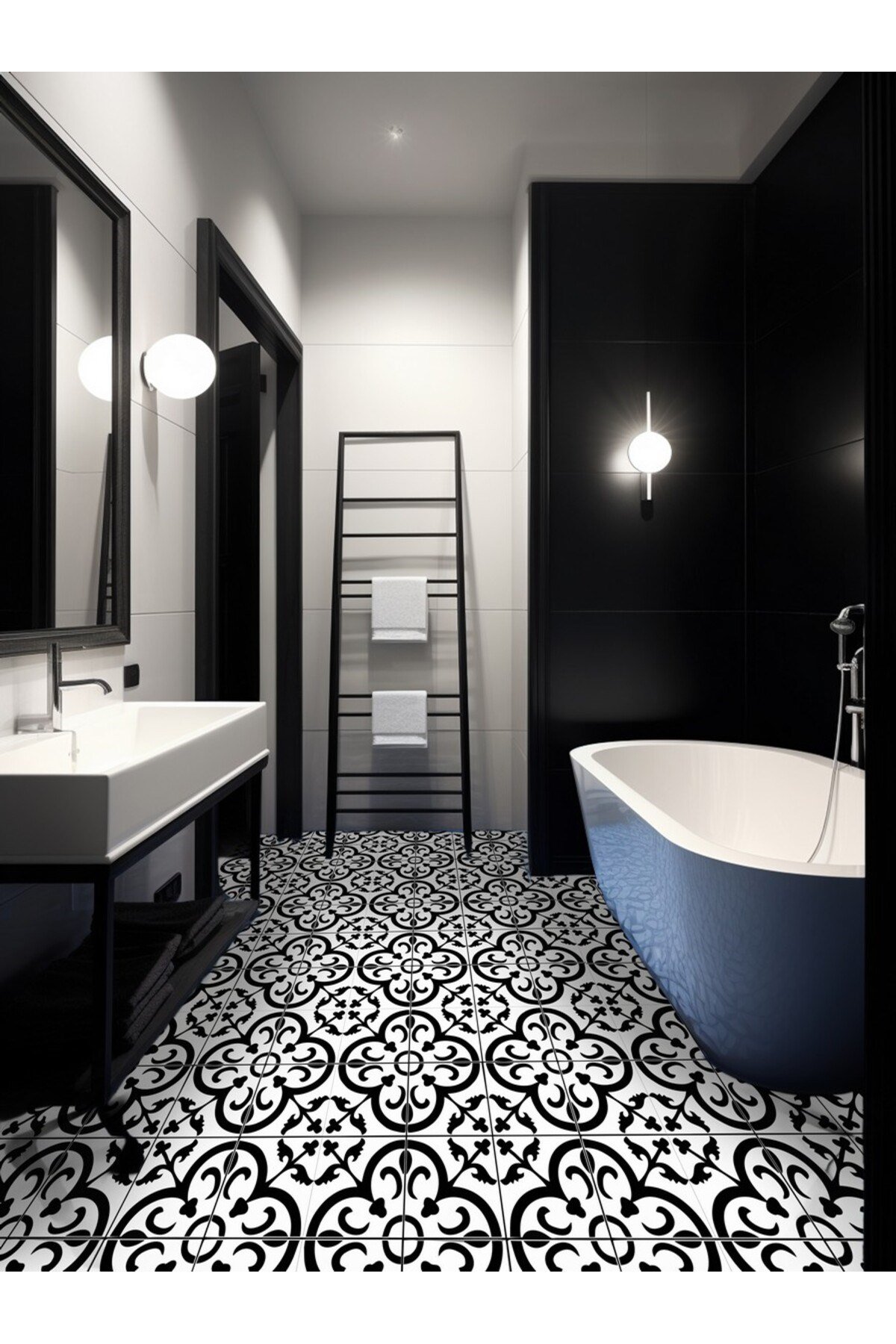 K-37 Kendinden Yapışkanlı FOLYO Suya Dayanıklı Mutfak Banyo Zemin Kaplama 30x30cm(Laminasyonlu)