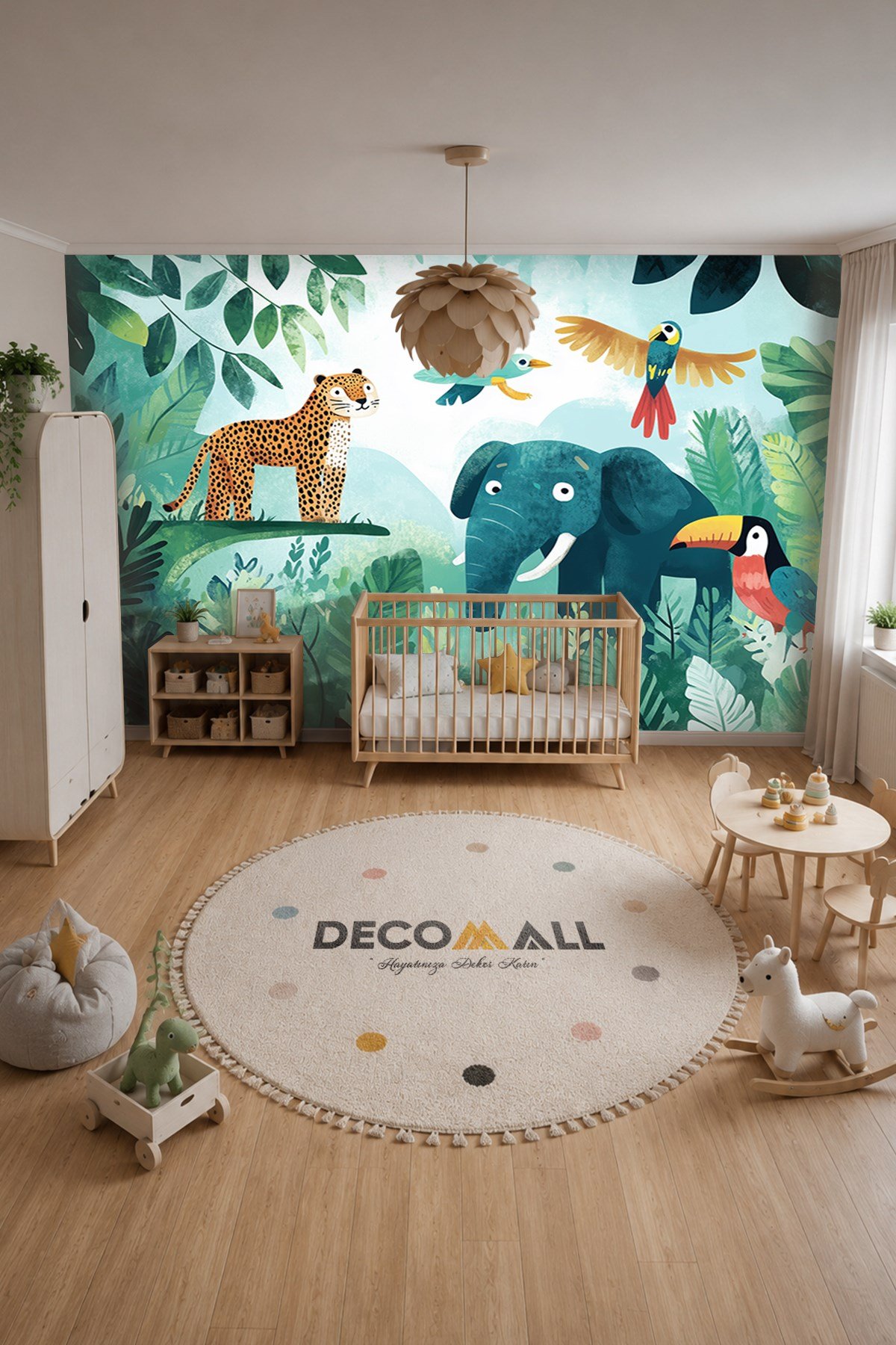 (Kids-1) Çocuk Bekek Genç Odası Tek Parça Duvar Kağıdı Kabartmalı 3D Görünümlü Yapışkan Hediyeli