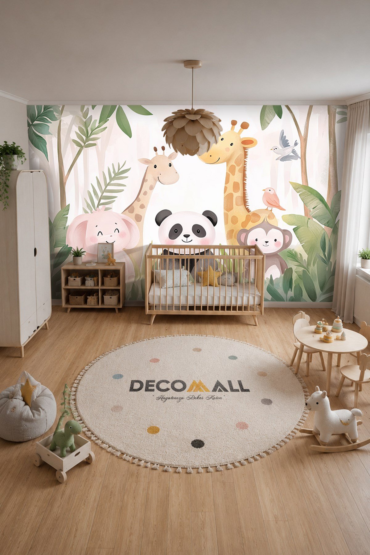 (Kids-10) Çocuk Bekek Genç Odası Tek Parça Duvar Kağıdı Kabartmalı 3D Görünümlü Yapışkan Hediyeli