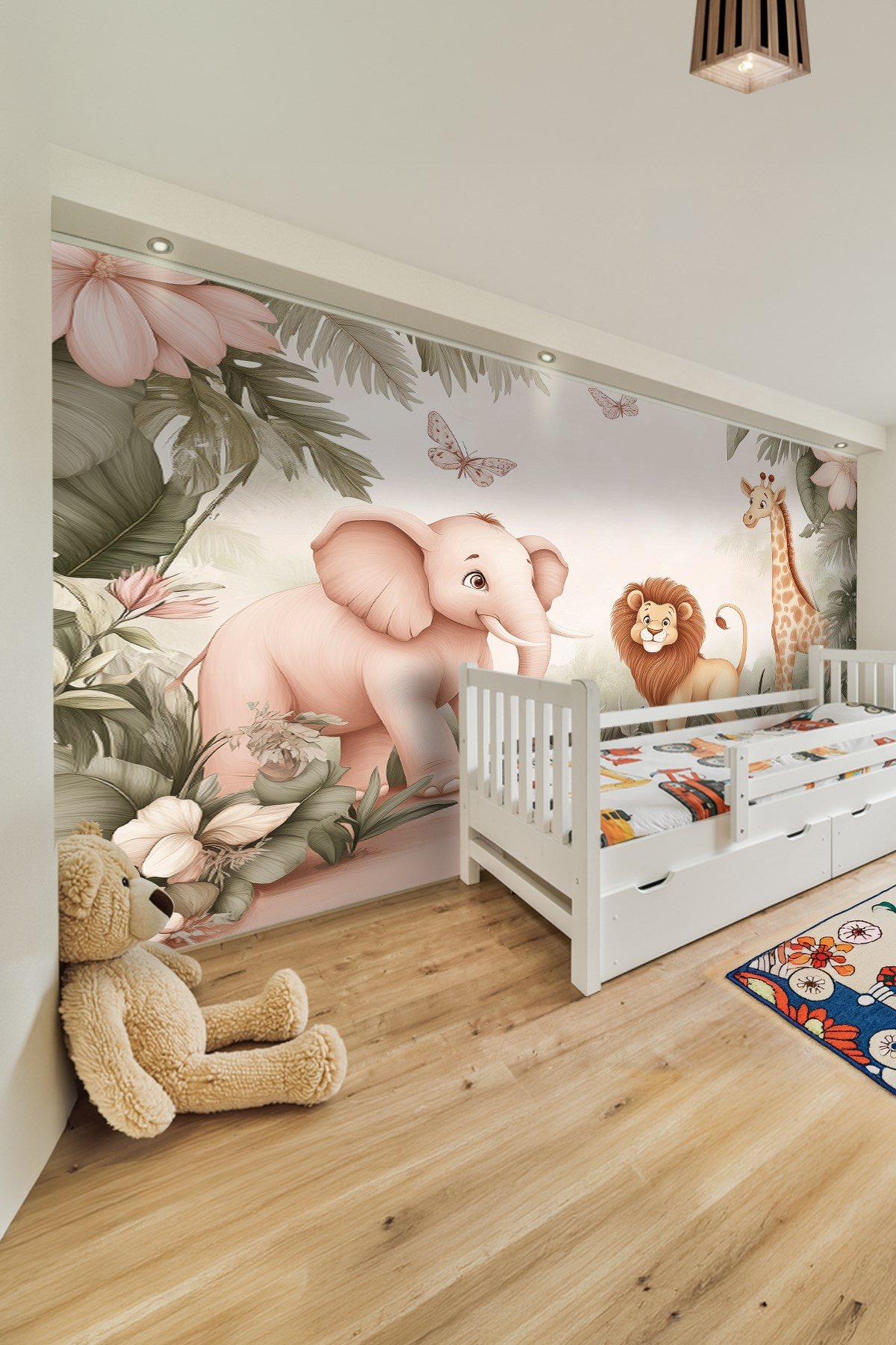 (Kids-12) Çocuk Bekek Genç Odası Tek Parça Duvar Kağıdı Kabartmalı 3D Görünümlü Yapışkan Hediyeli