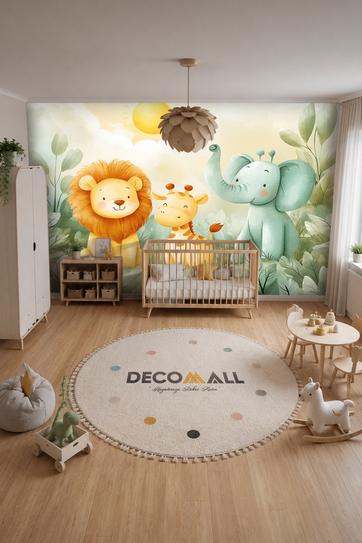 (Kids-22) Çocuk Bekek Genç Odası Tek Parça Duvar Kağıdı Kabartmalı 3D Görünümlü Yapışkan Hediyeli