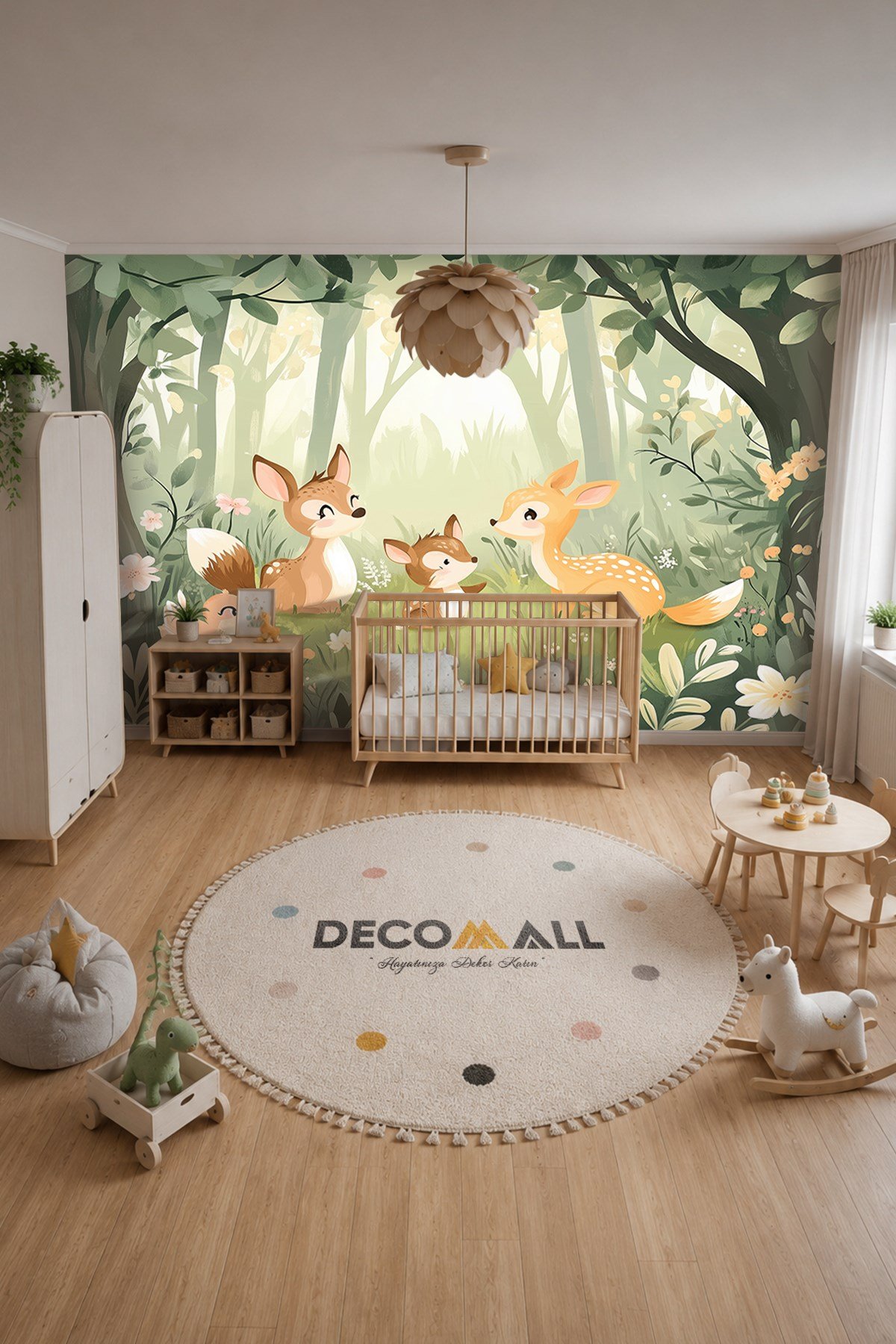 (Kids-24) Çocuk Bekek Genç Odası Tek Parça Duvar Kağıdı Kabartmalı 3D Görünümlü Yapışkan Hediyeli