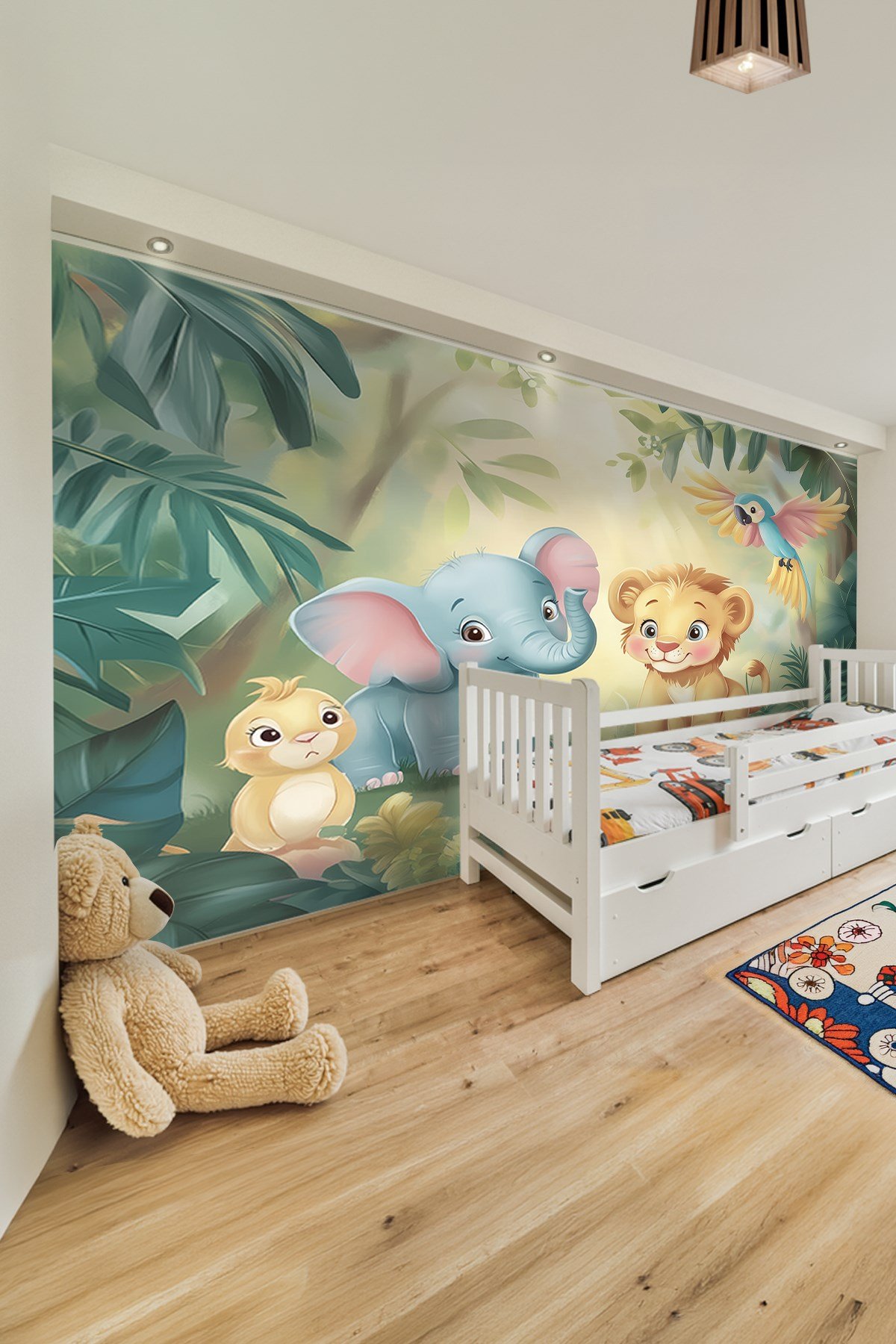 (Kids-28) Çocuk Bekek Genç Odası Tek Parça Duvar Kağıdı Kabartmalı 3D Görünümlü Yapışkan Hediyeli
