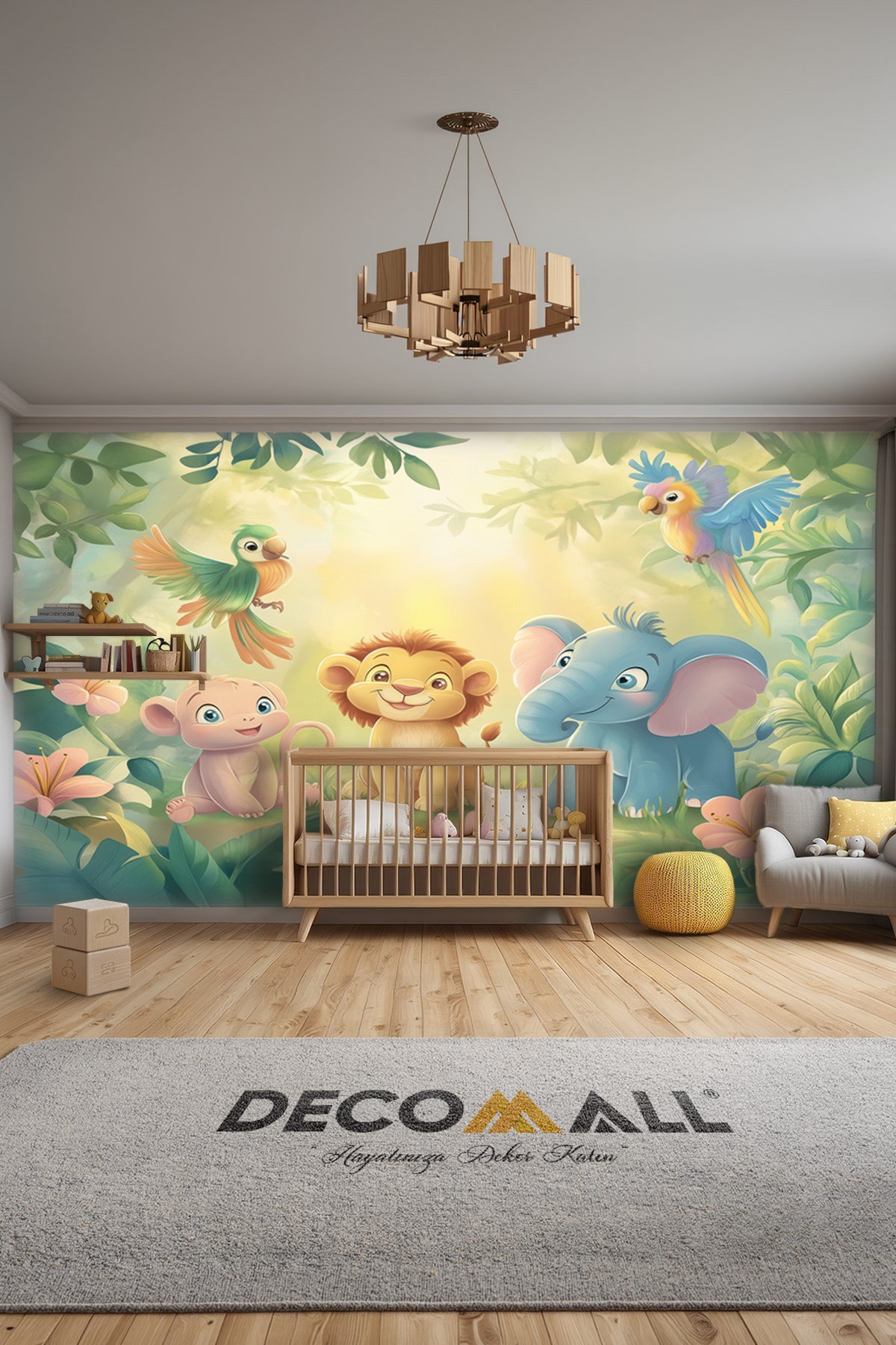 (Kids-29) Çocuk Bekek Genç Odası Tek Parça Duvar Kağıdı Kabartmalı 3D Görünümlü Yapışkan Hediyeli