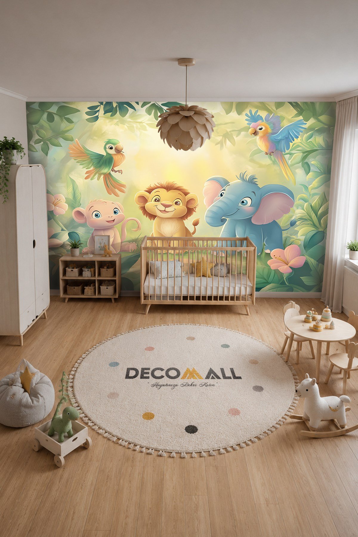 (Kids-29) Çocuk Bekek Genç Odası Tek Parça Duvar Kağıdı Kabartmalı 3D Görünümlü Yapışkan Hediyeli