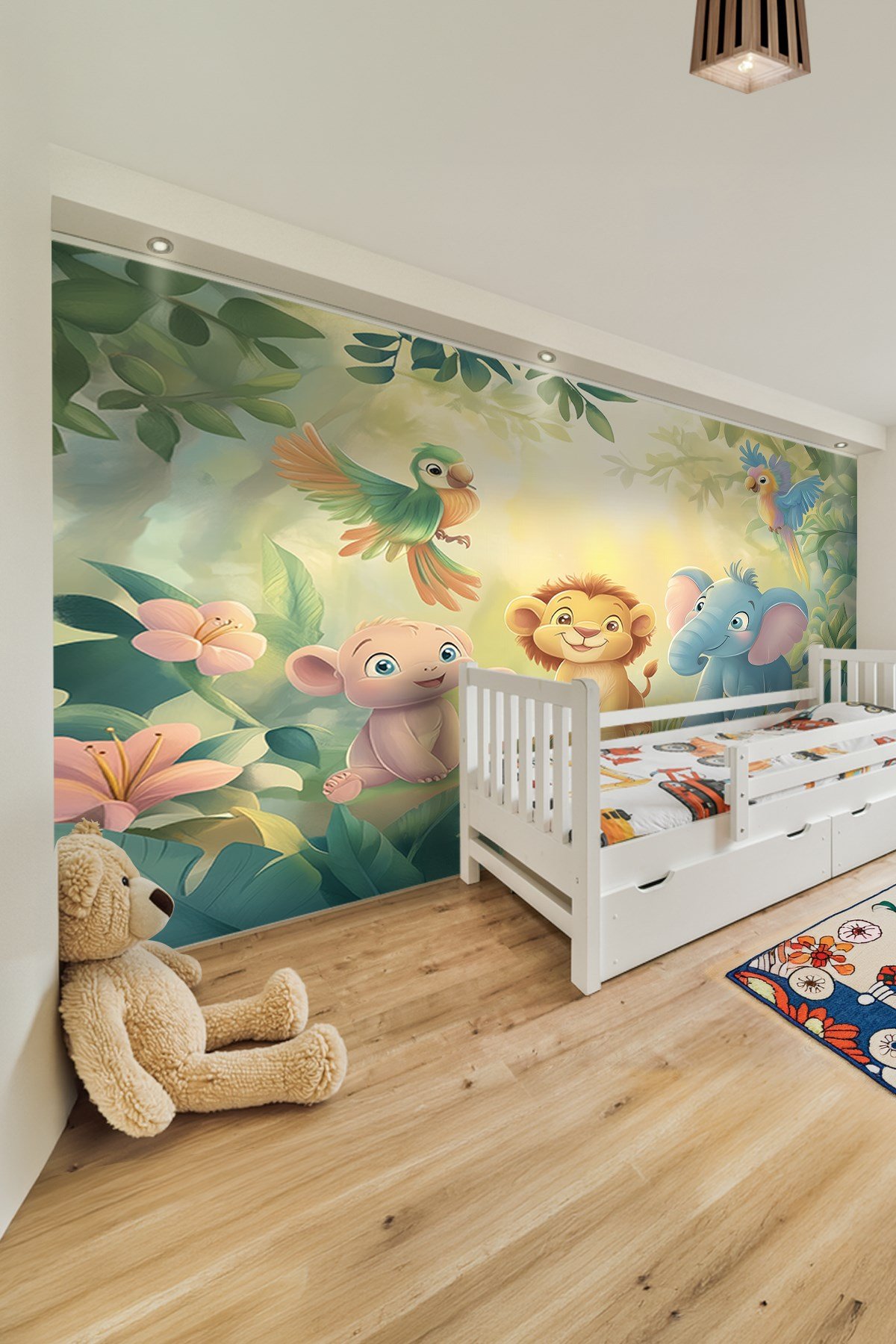 (Kids-29) Çocuk Bekek Genç Odası Tek Parça Duvar Kağıdı Kabartmalı 3D Görünümlü Yapışkan Hediyeli