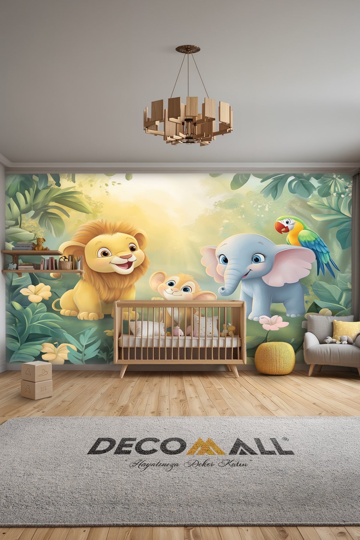 (Kids-30) Çocuk Bekek Genç Odası Tek Parça Duvar Kağıdı Kabartmalı 3D Görünümlü Yapışkan Hediyeli