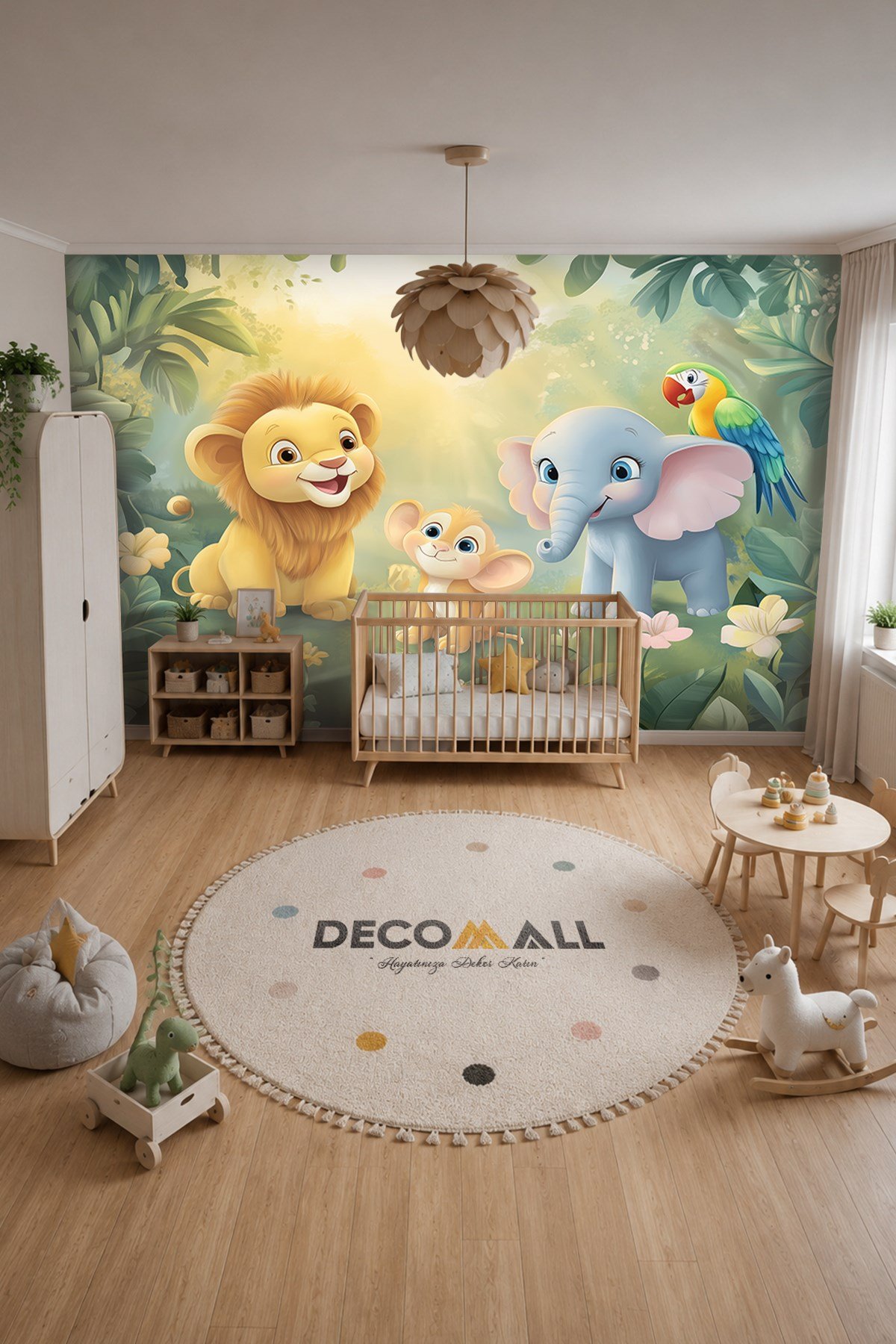 (Kids-30) Çocuk Bekek Genç Odası Tek Parça Duvar Kağıdı Kabartmalı 3D Görünümlü Yapışkan Hediyeli