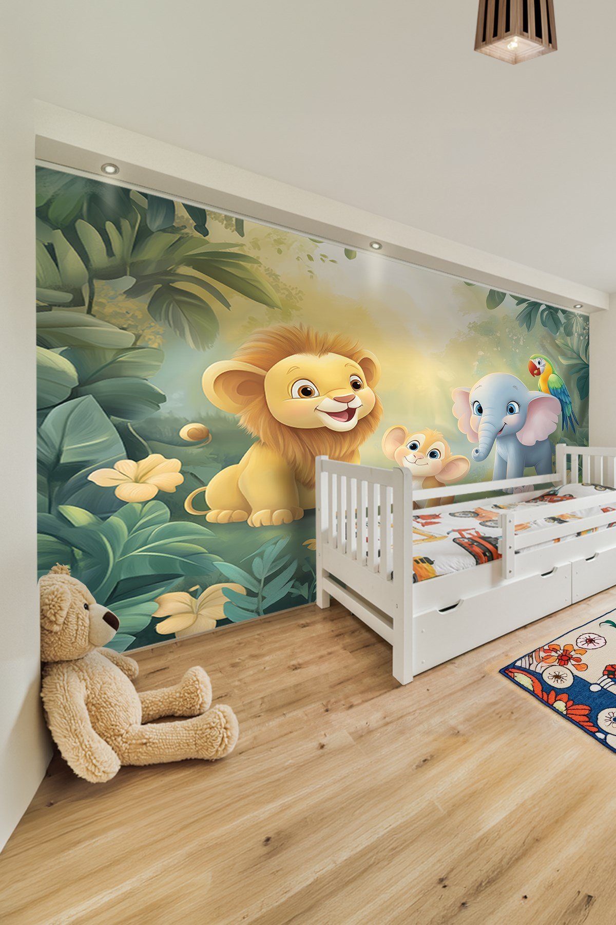 (Kids-30) Çocuk Bekek Genç Odası Tek Parça Duvar Kağıdı Kabartmalı 3D Görünümlü Yapışkan Hediyeli
