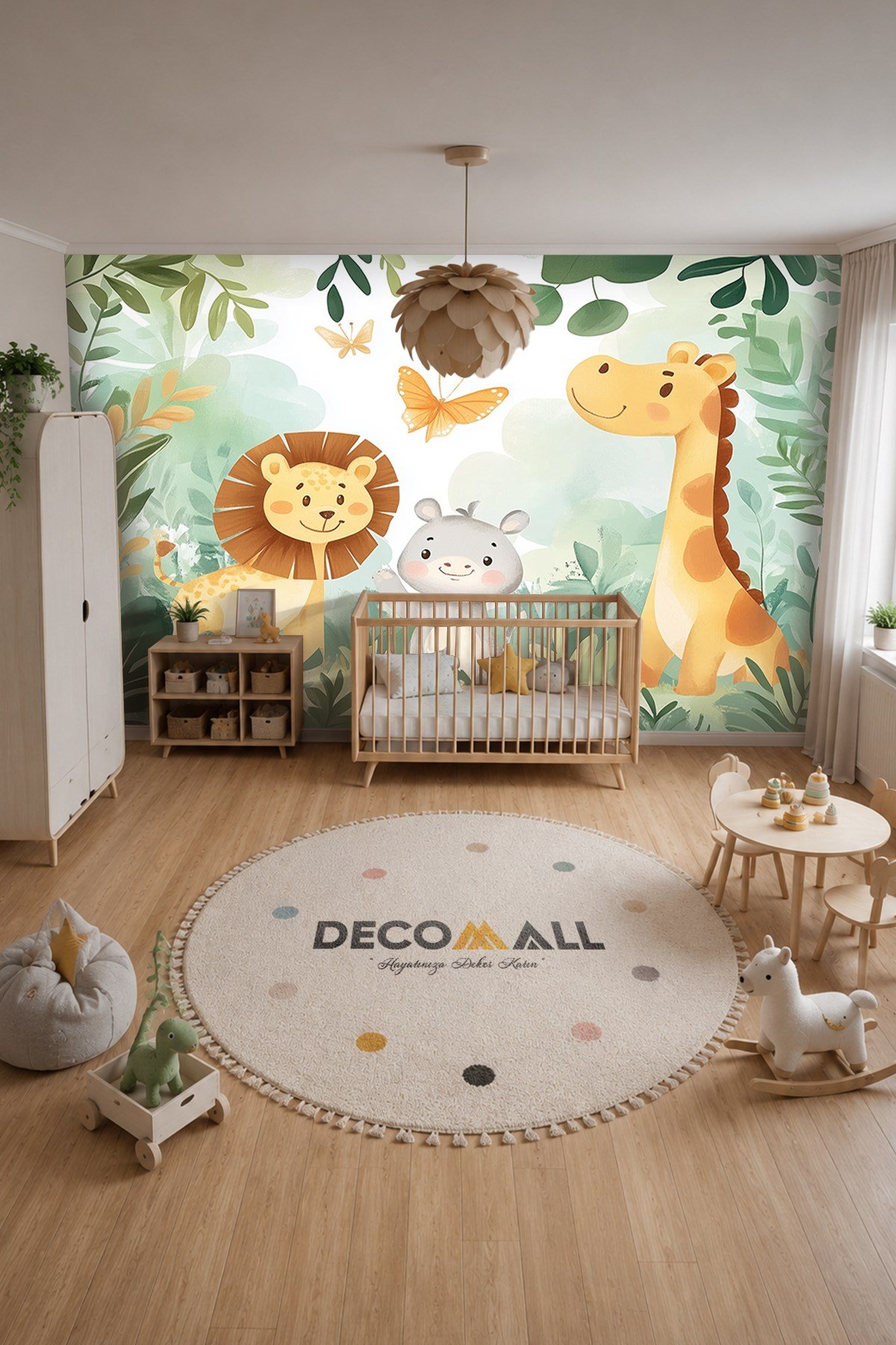 (Kids-35) Çocuk Bekek Genç Odası Tek Parça Duvar Kağıdı Kabartmalı 3D Görünümlü Yapışkan Hediyeli