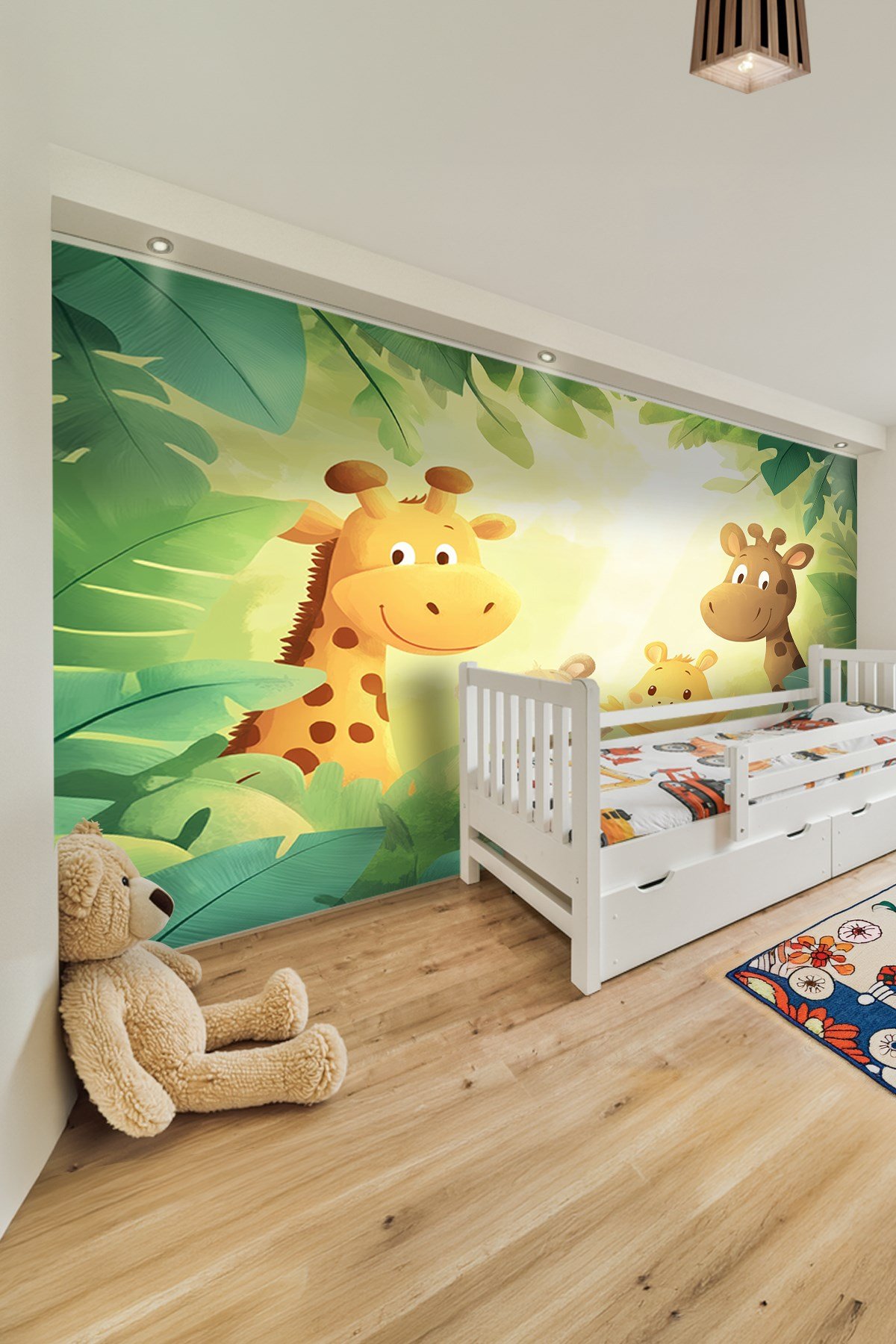 (Kids-36) Çocuk Bekek Genç Odası Tek Parça Duvar Kağıdı Kabartmalı 3D Görünümlü Yapışkan Hediyeli
