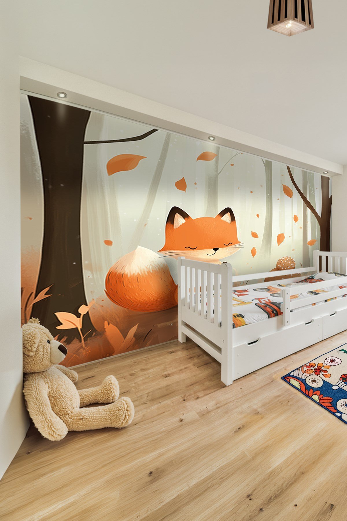 (Kids-40) Çocuk Bekek Genç Odası Tek Parça Duvar Kağıdı Kabartmalı 3D Görünümlü Yapışkan Hediyeli