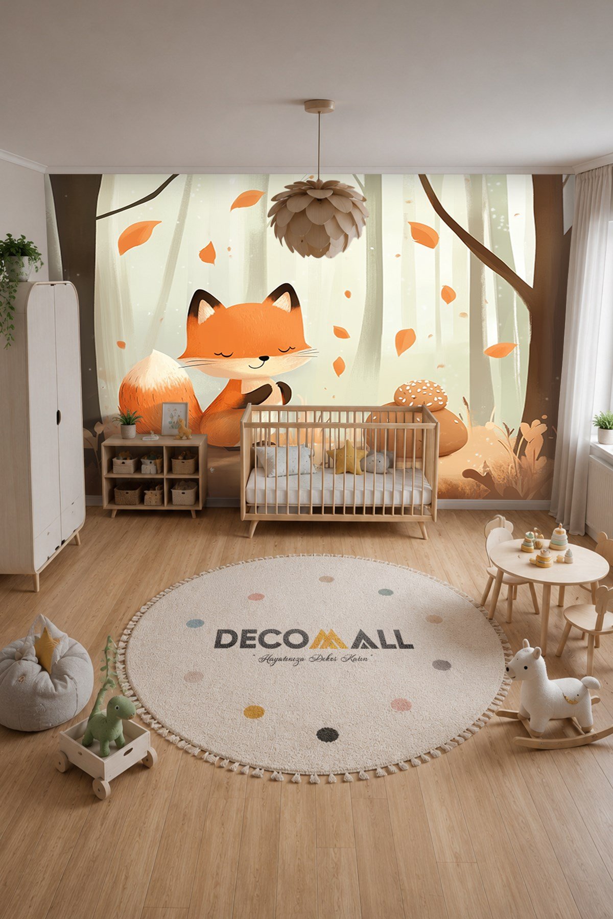 (Kids-40) Çocuk Bekek Genç Odası Tek Parça Duvar Kağıdı Kabartmalı 3D Görünümlü Yapışkan Hediyeli