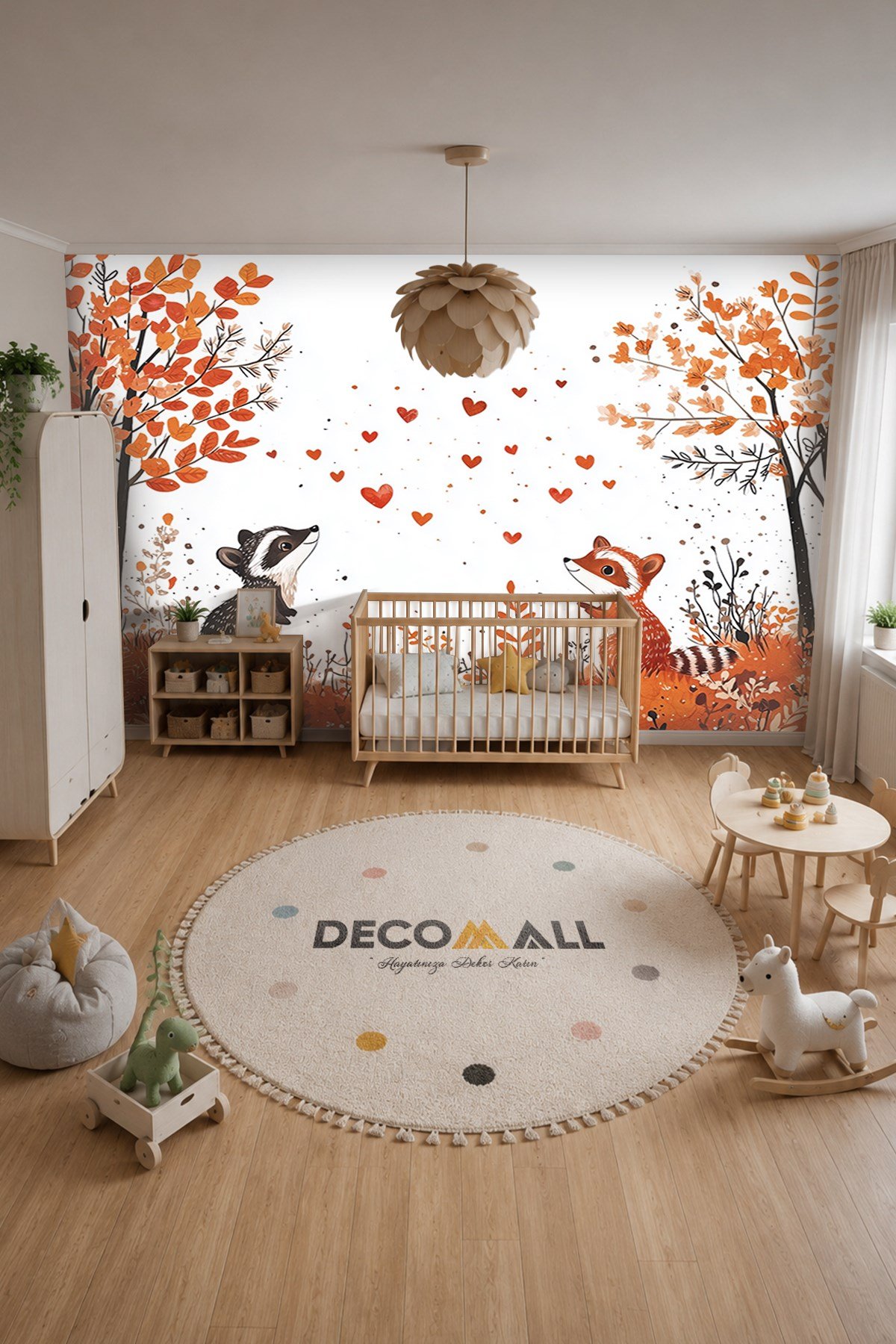 (Kids-43) Çocuk Bekek Genç Odası Tek Parça Duvar Kağıdı Kabartmalı 3D Görünümlü Yapışkan Hediyeli