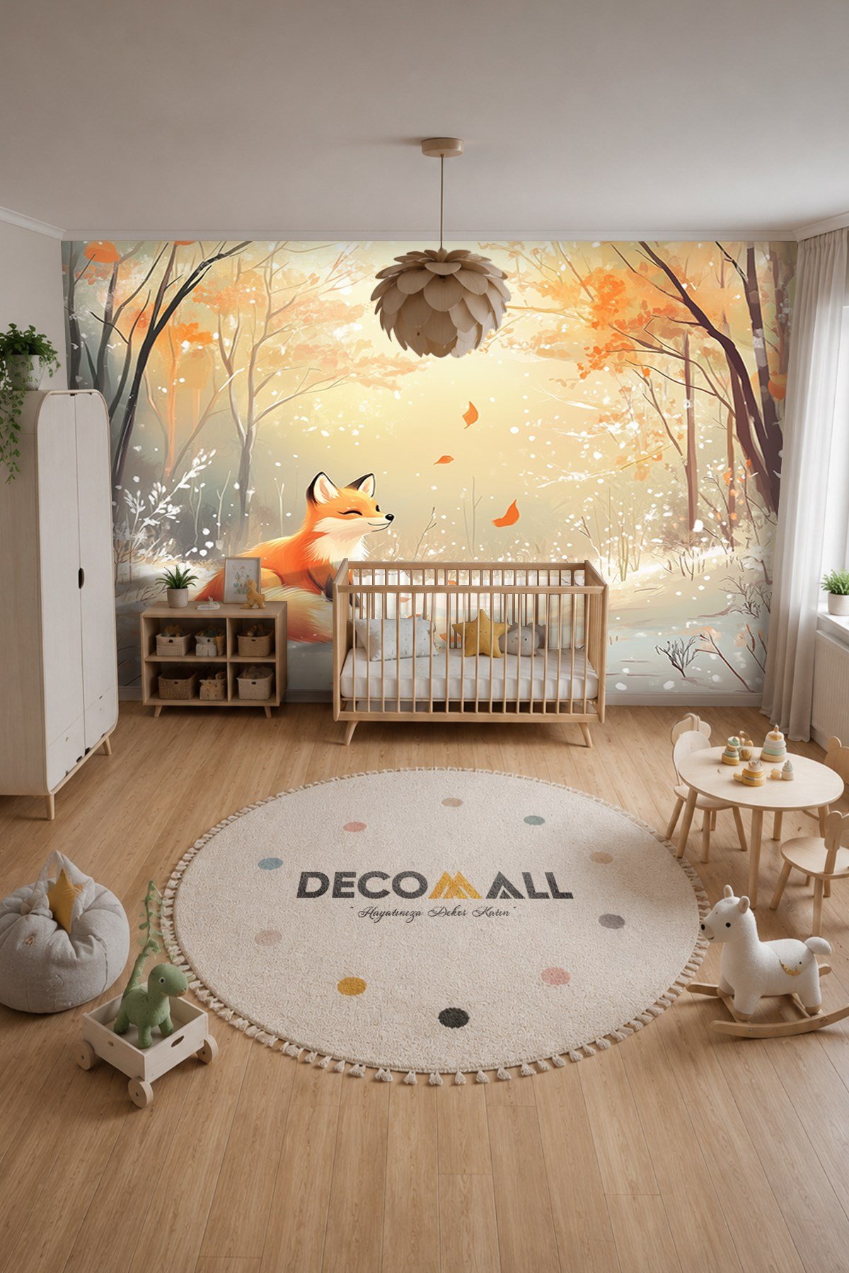 (Kids-44) Çocuk Bekek Genç Odası Tek Parça Duvar Kağıdı Kabartmalı 3D Görünümlü Yapışkan Hediyeli