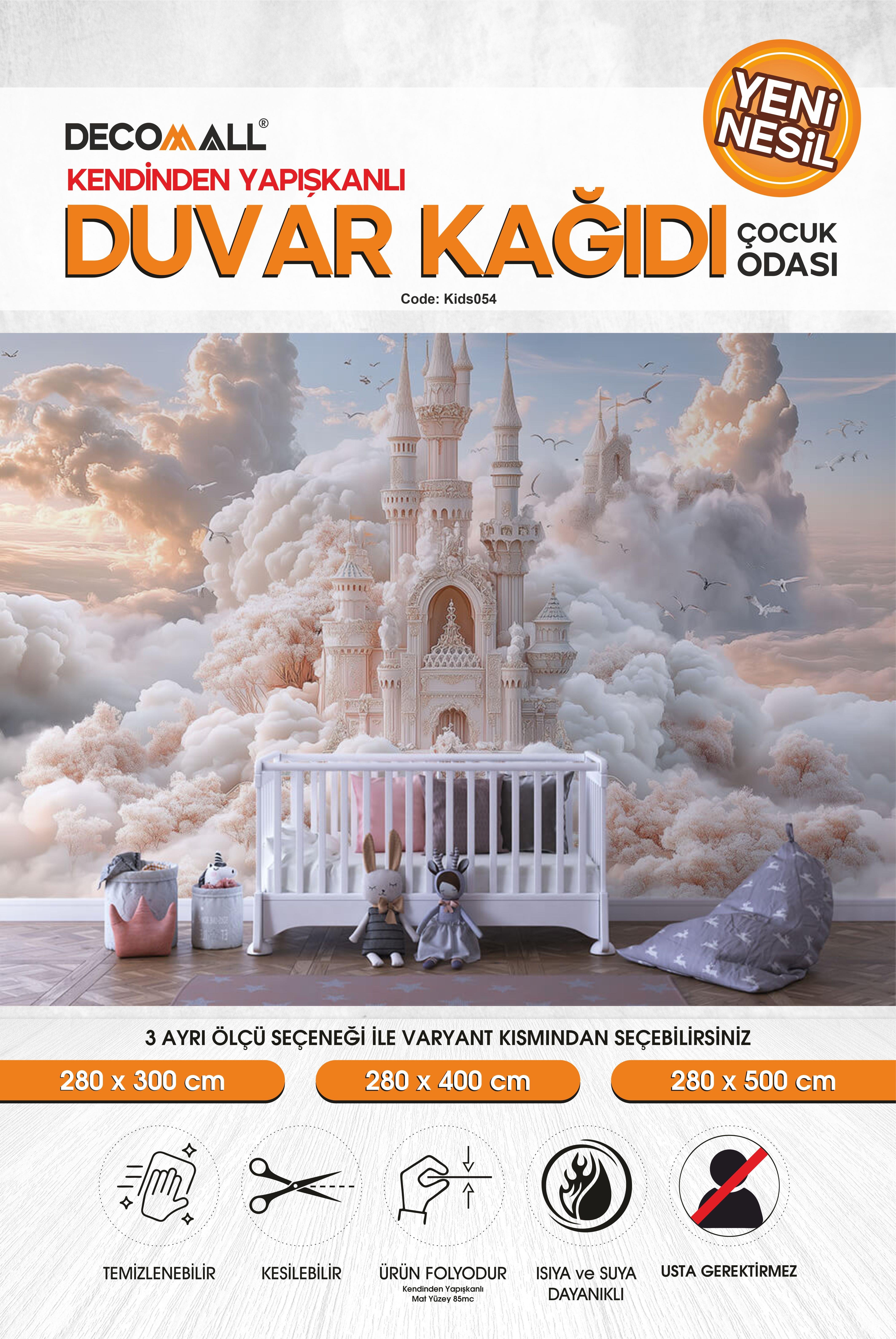 kids054 Yeni Nesil Kendinden Yapışkanlı Çocuk Odası Duvar Kağıdı Duvar Posteri Yapışkanlı 