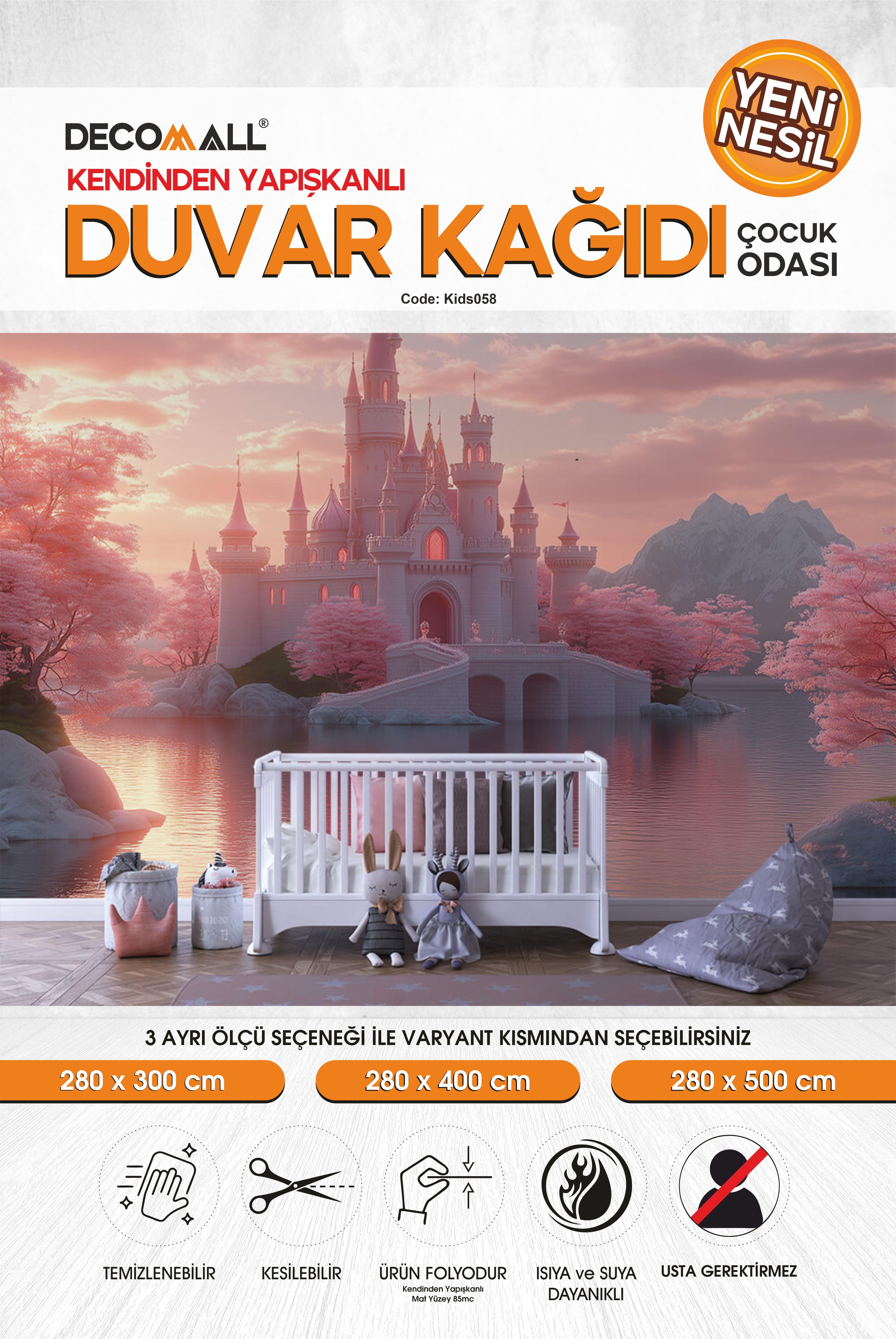 kids058 Yeni Nesil Kendinden Yapışkanlı Çocuk Odası Duvar Kağıdı Duvar Posteri Yapışkanlı 