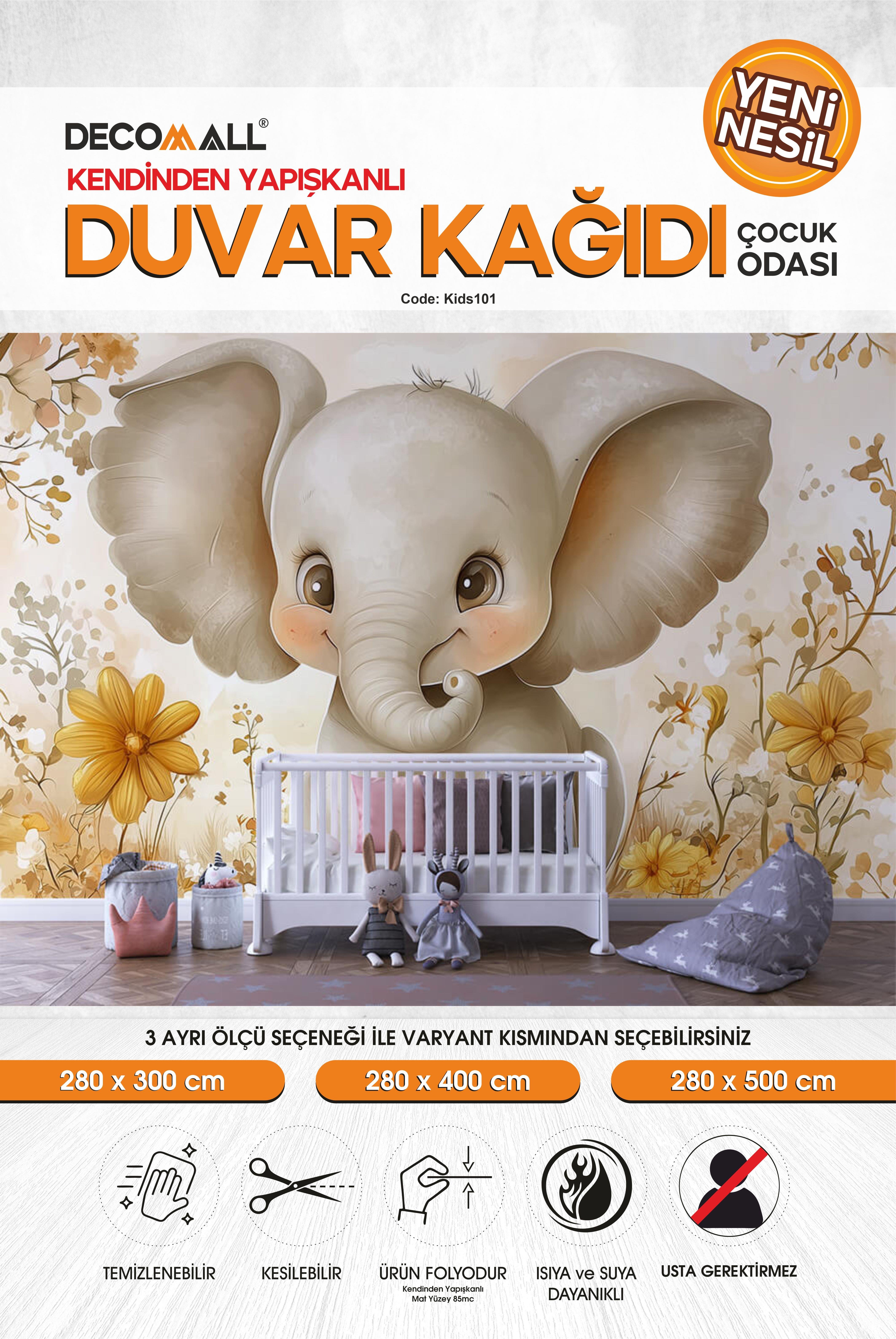 kids101 Yeni Nesil Kendinden Yapışkanlı Çocuk Odası Duvar Kağıdı Duvar Posteri Yapışkanlı 