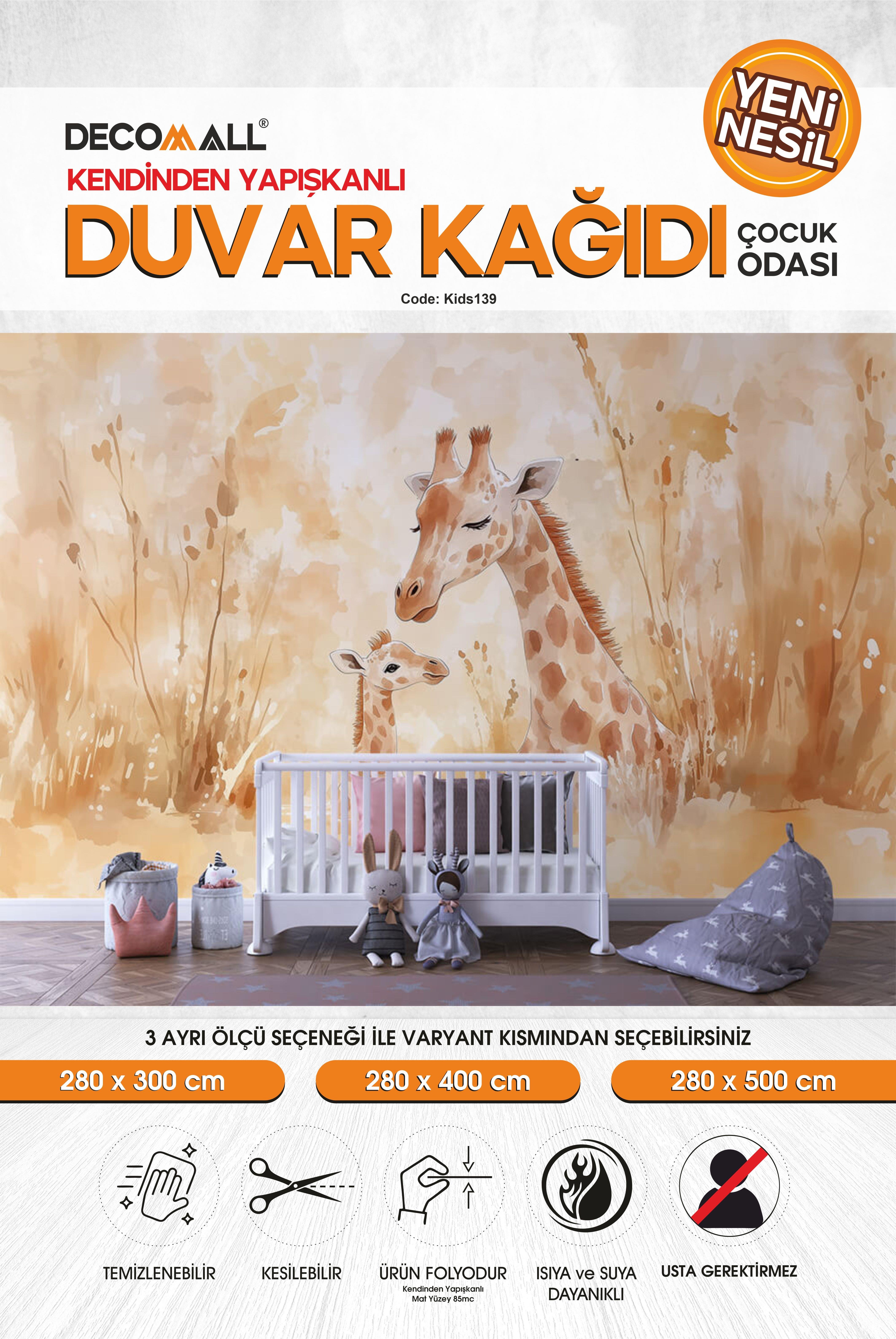 kids139 Yeni Nesil Kendinden Yapışkanlı Çocuk Odası Duvar Kağıdı Duvar Posteri Yapışkanlı 