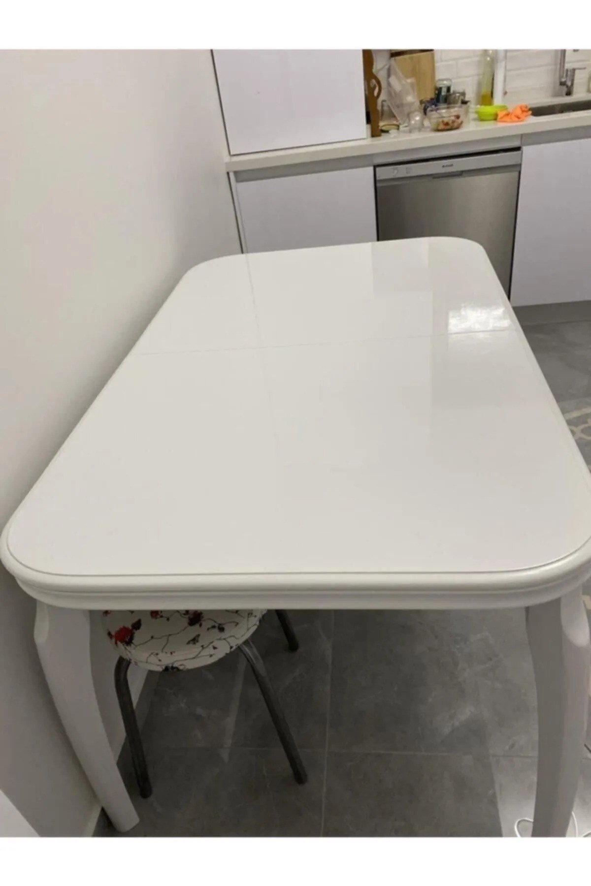 Parlak Beyaz 50 X100 Cm Yapışkanlı Folyo Mutfak Dolap Ve Mobilya Kaplama Folyosu