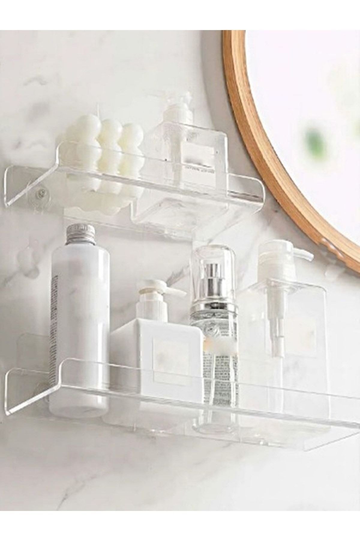 Pleksi Akrilik Banyo Raf Mm 2 Li Set //10 cm x 20 cm// 10 cm x 30 cm
