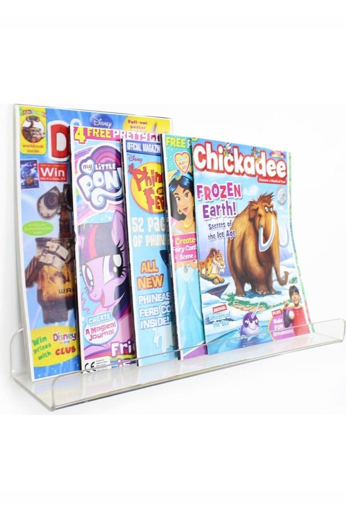 Pleksi Kitap Duvar Rafı Şeffaf--40x10cm Koruma Jelatinlerini Sökünüz--