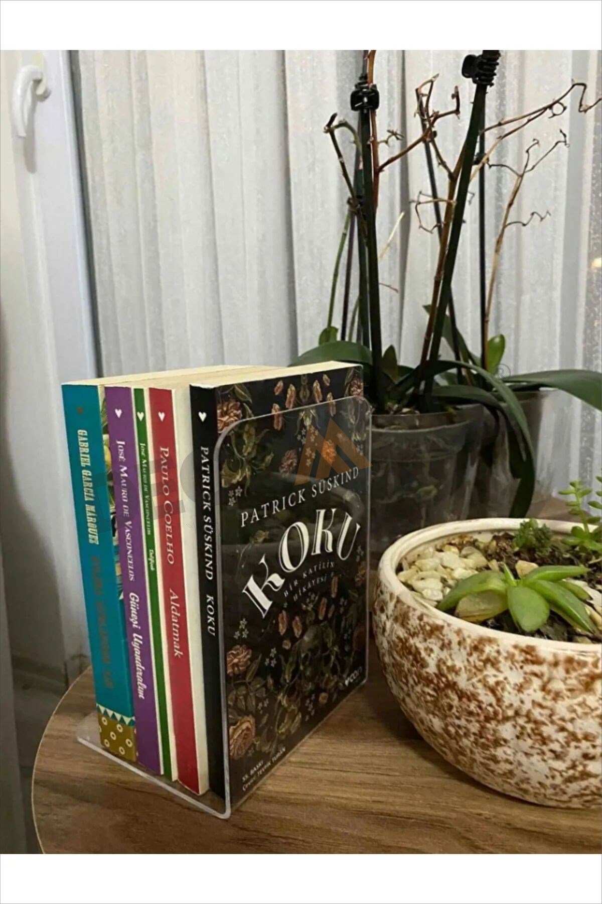 Pleksi Modern Kitap Tutucu Kitap Desteği  Ev Ve Ofis Dekoratif Aksesuar( 2 Li Set)