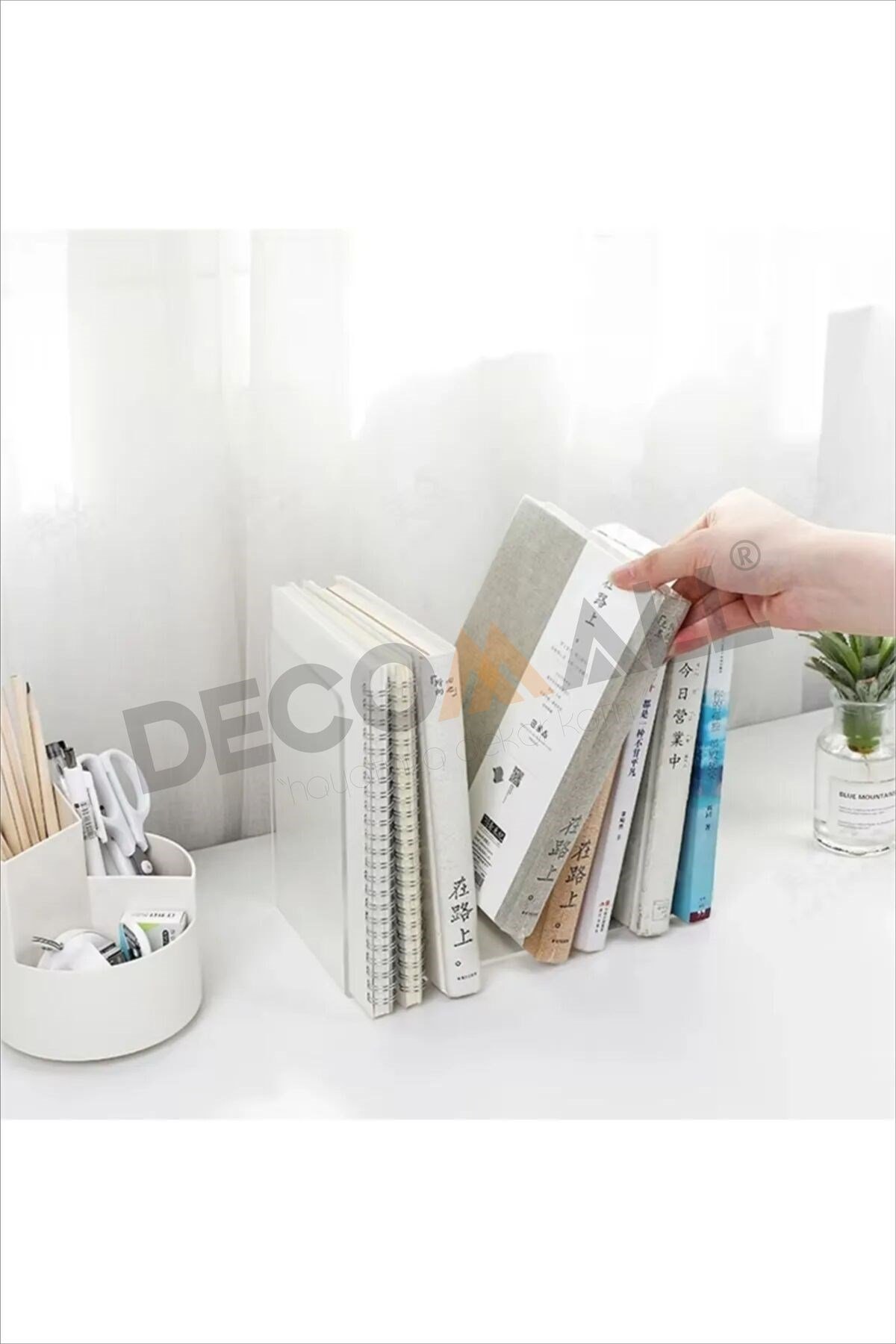 Pleksi Modern Kitap Tutucu Kitap Desteği  Ev Ve Ofis Dekoratif Aksesuar( 2 Li Set)