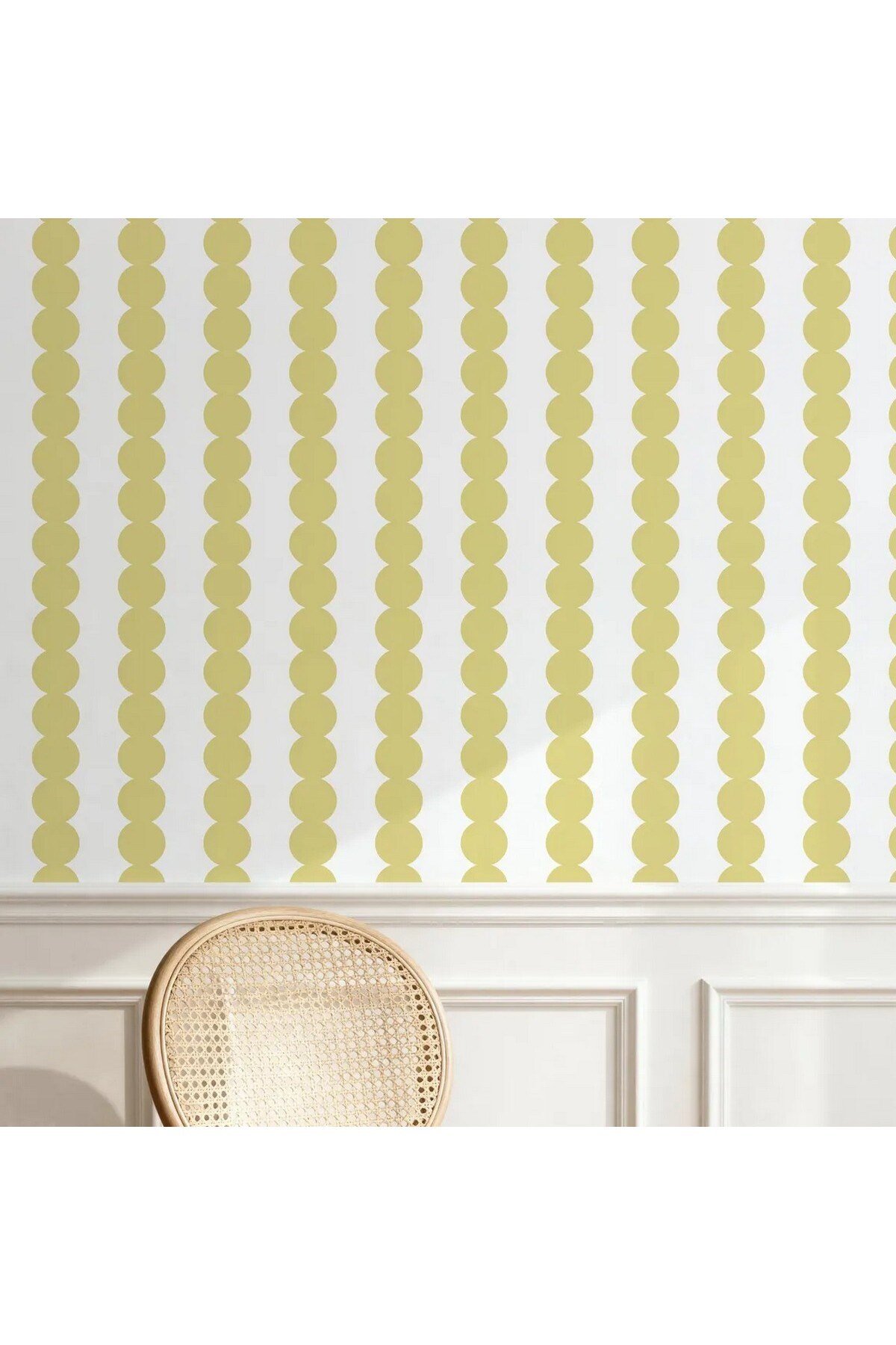 (PP-143) Kemerli Çizgili Yarım Duvar Sticker – Bebek Çocuk Odası Kendinden Yapışkanlı Duvar Kaplama