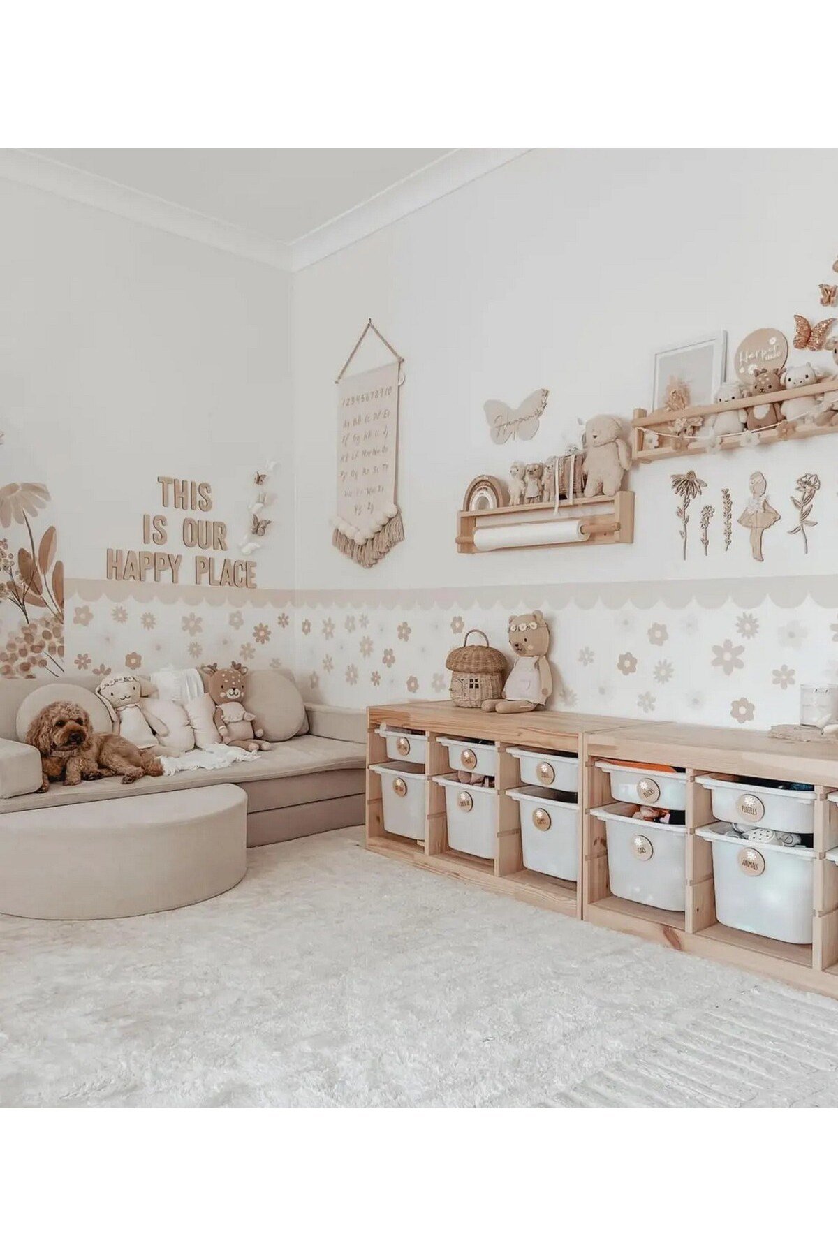 (PP-56) Bebek ve Çocuk Odası Duvar Stickerı | Kendinden Yapışkanlı Folyo Duvar Dekoru Sticker