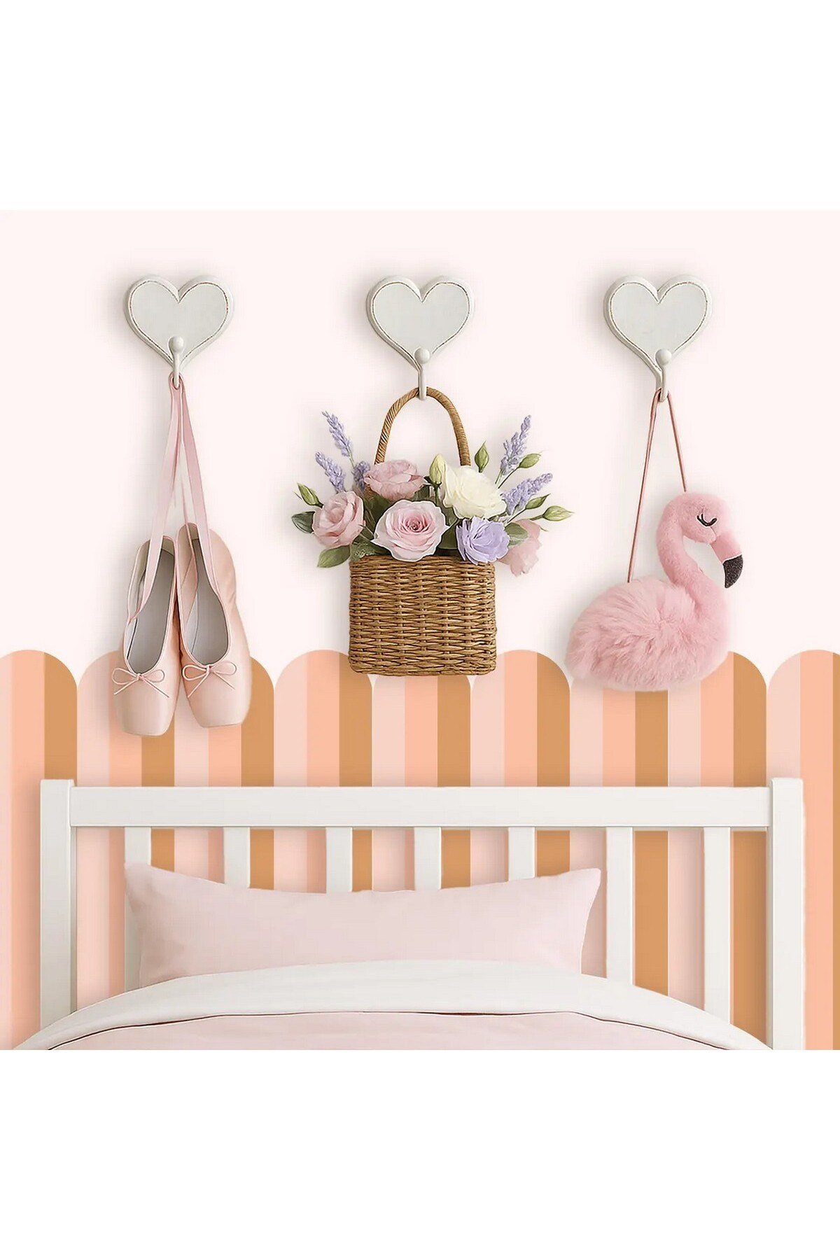 PP-78 Kemerli Çizgili Yarım Duvar Sticker – Bebek & Çocuk Odası Kendinden Yapışkanlı Duvar Dekoru