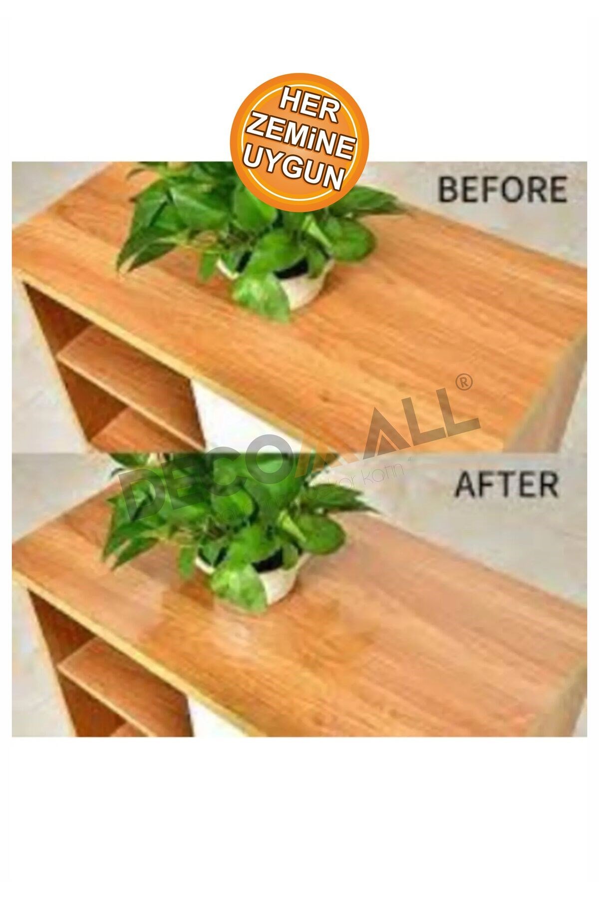 ŞEFFAF (50x100cm) Mutfak Tezgah Arası Koruma Folyosu Masa Koruma Folyosu DolapKoruma