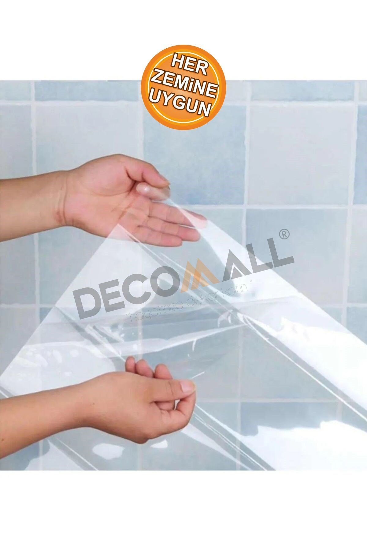 ŞEFFAF (50x100cm) Mutfak Tezgah Arası Koruma Folyosu Masa Koruma Folyosu DolapKoruma