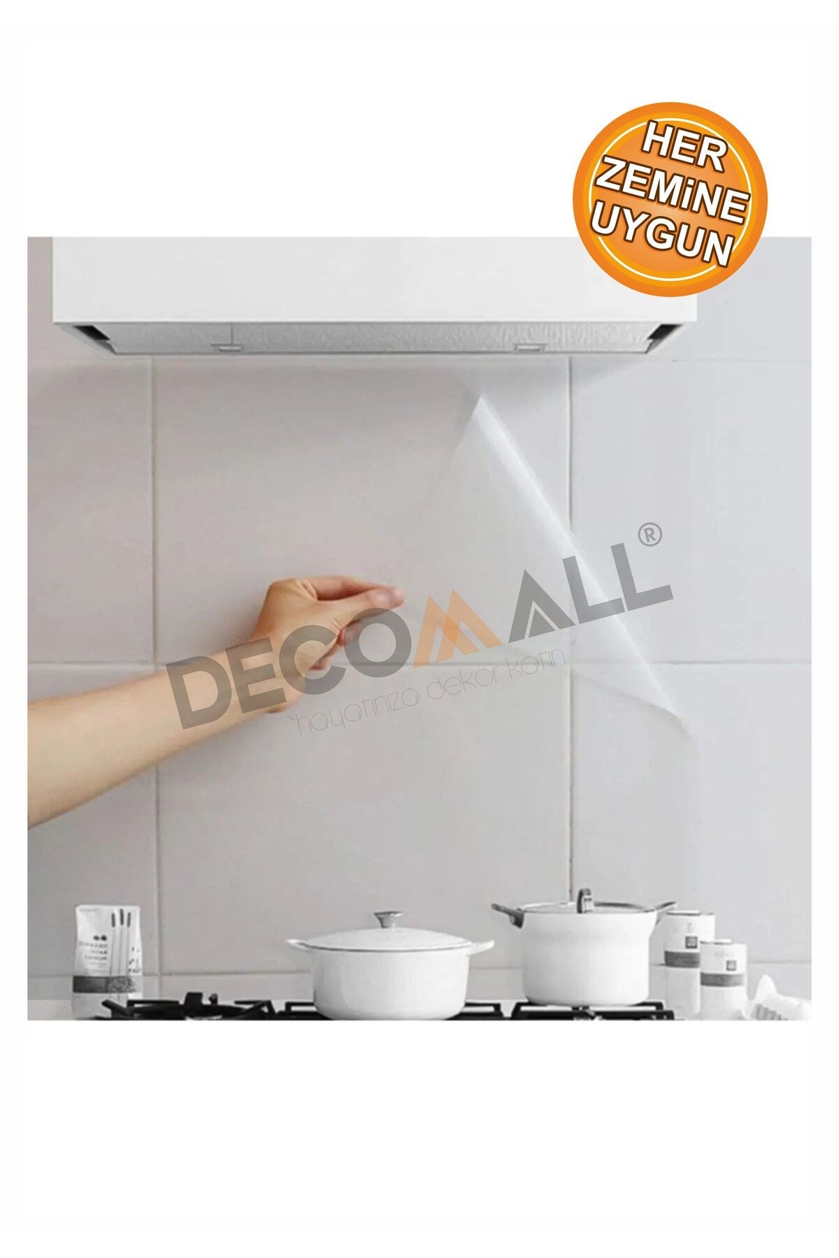 ŞEFFAF (50x100cm) Mutfak Tezgah Arası Koruma Folyosu Masa Koruma Folyosu DolapKoruma