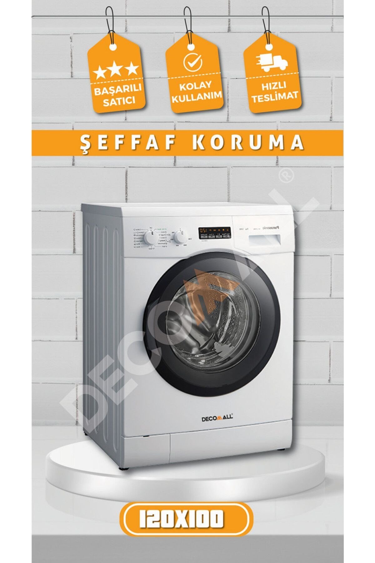 ŞEFFAF KORUMA Buzdolabı Beyaz Eşya Zemin Dolap Fayans Kaplama Kendinden Yapışkanlı Folyo (200x100)