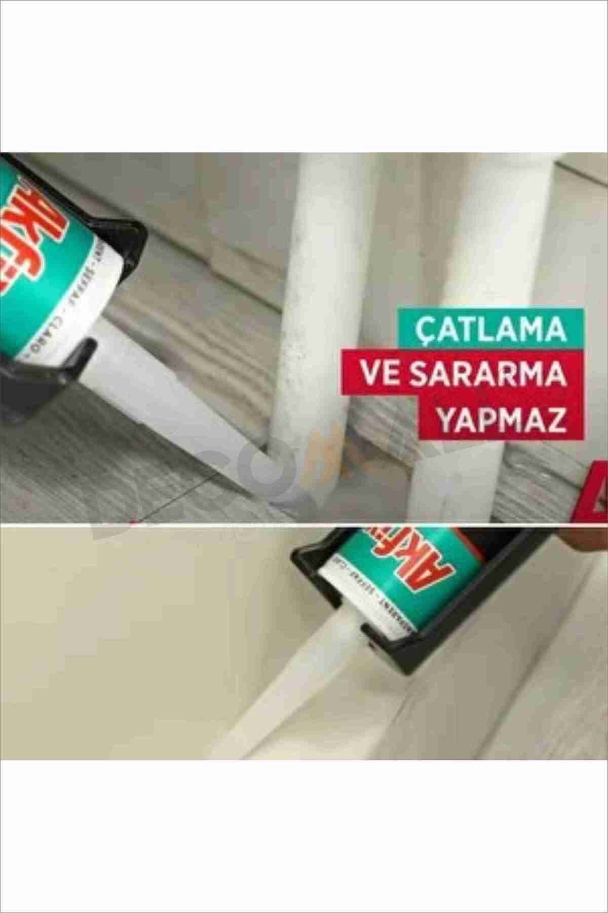 SS Plastik Silikon Tabancası + Şeffaf Slikon 2 si Bir Arada Uygulama Aparatı ve Silikonu