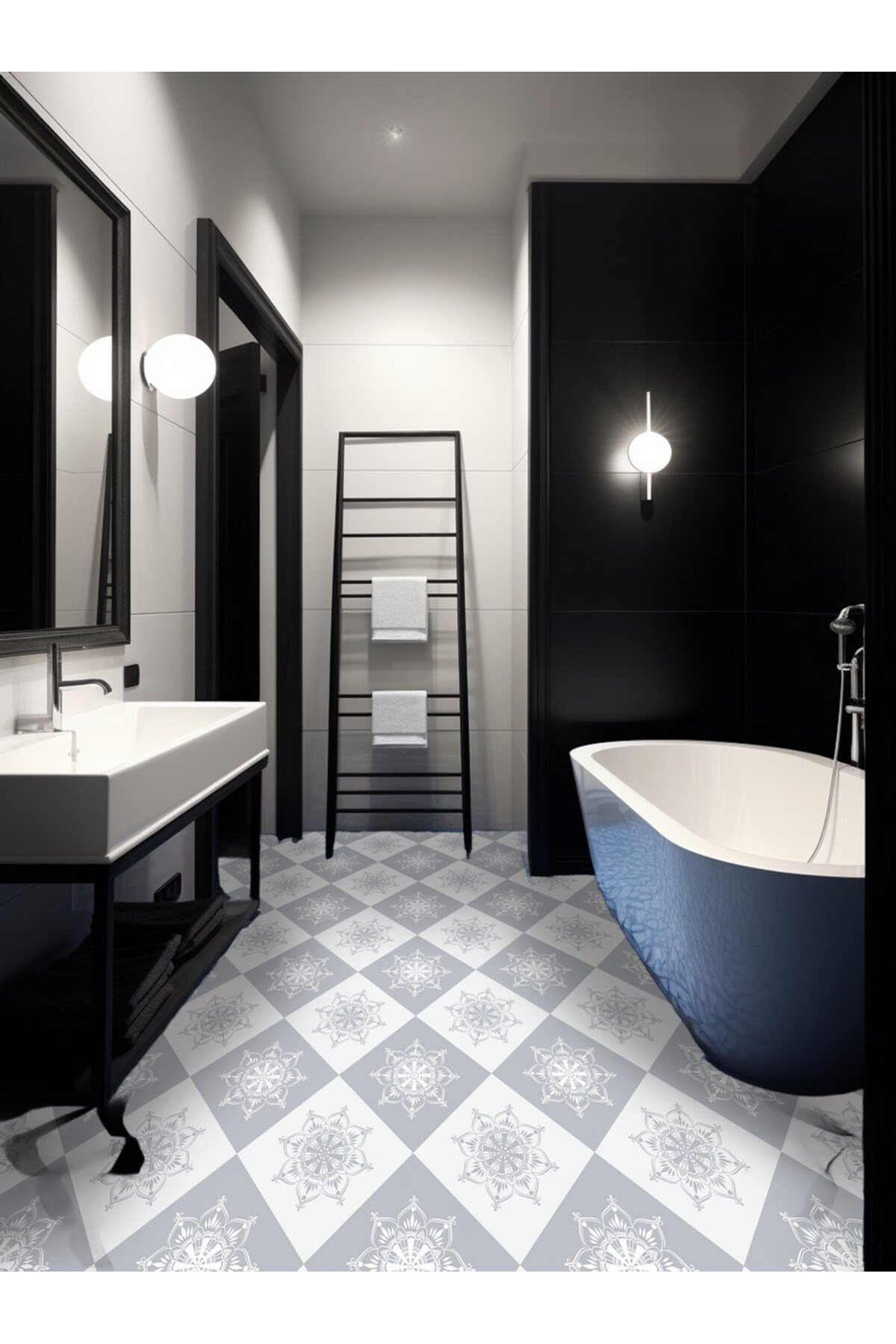 Suya Dayanıklı 100 x 100cm Mutfak Banyo Zemin Mermera Fayans Yapışkanlı Folyo (LAMİNASYONLU)Code154