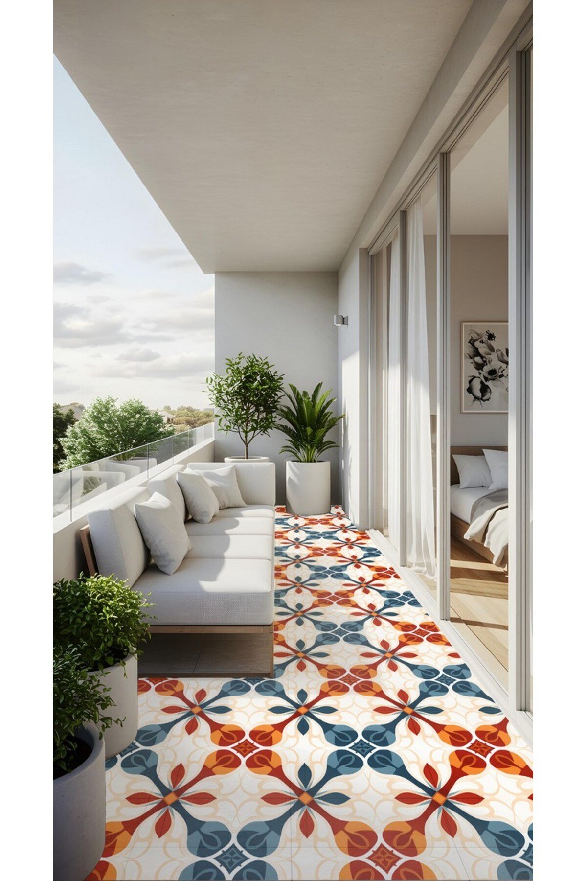 Suya Dayanıklı 100 x 100cm Mutfak Banyo Zemin Mermera Fayans Yapışkanlı Folyo (LAMİNASYONLU)Code155